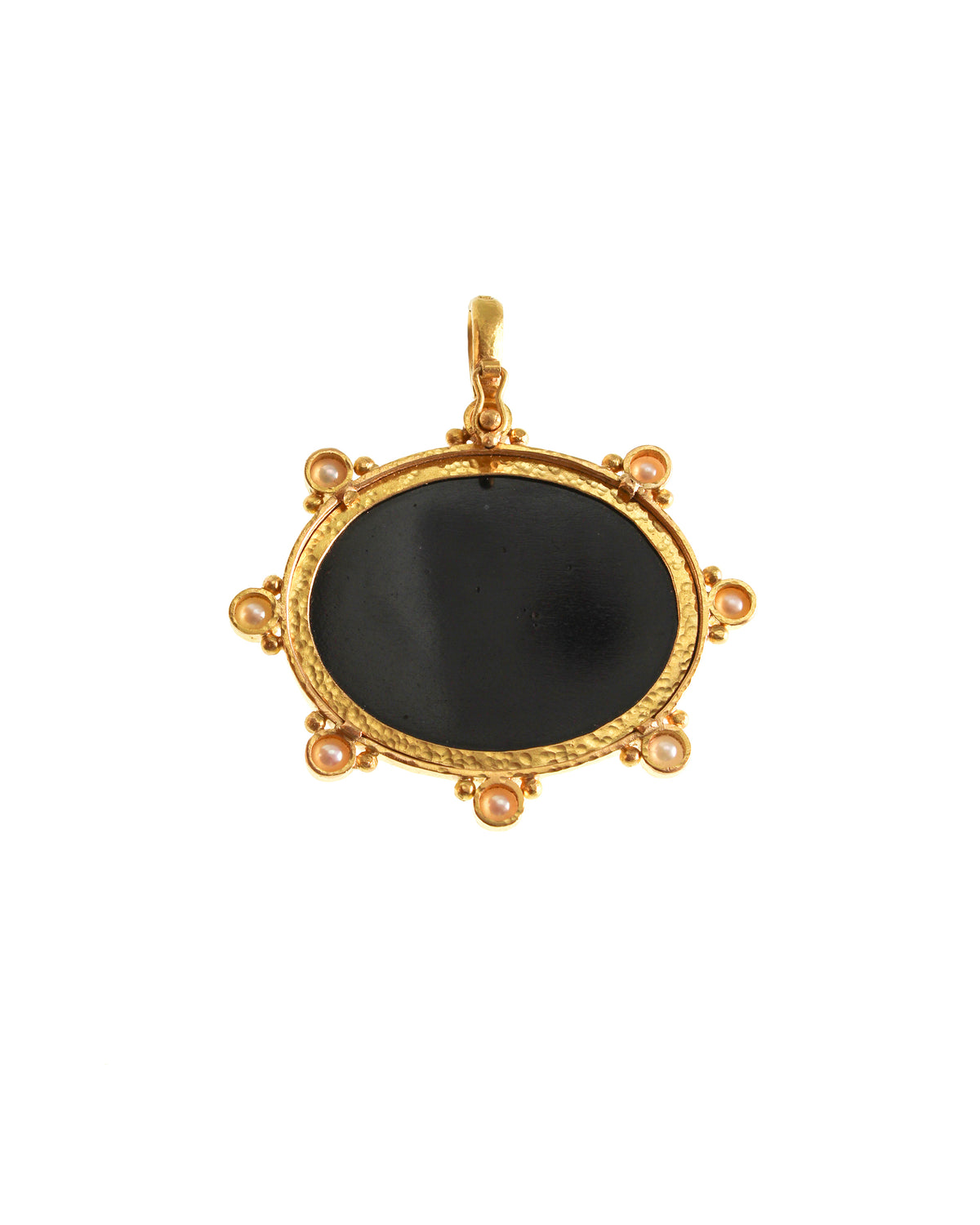Antique Micromosaic Pendant with Pearls