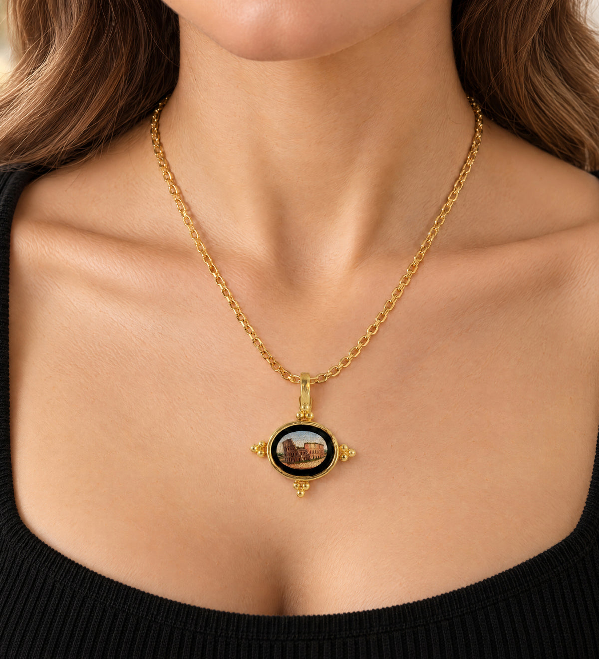 19th Century Micromosaic 'Colosseum' Pendant