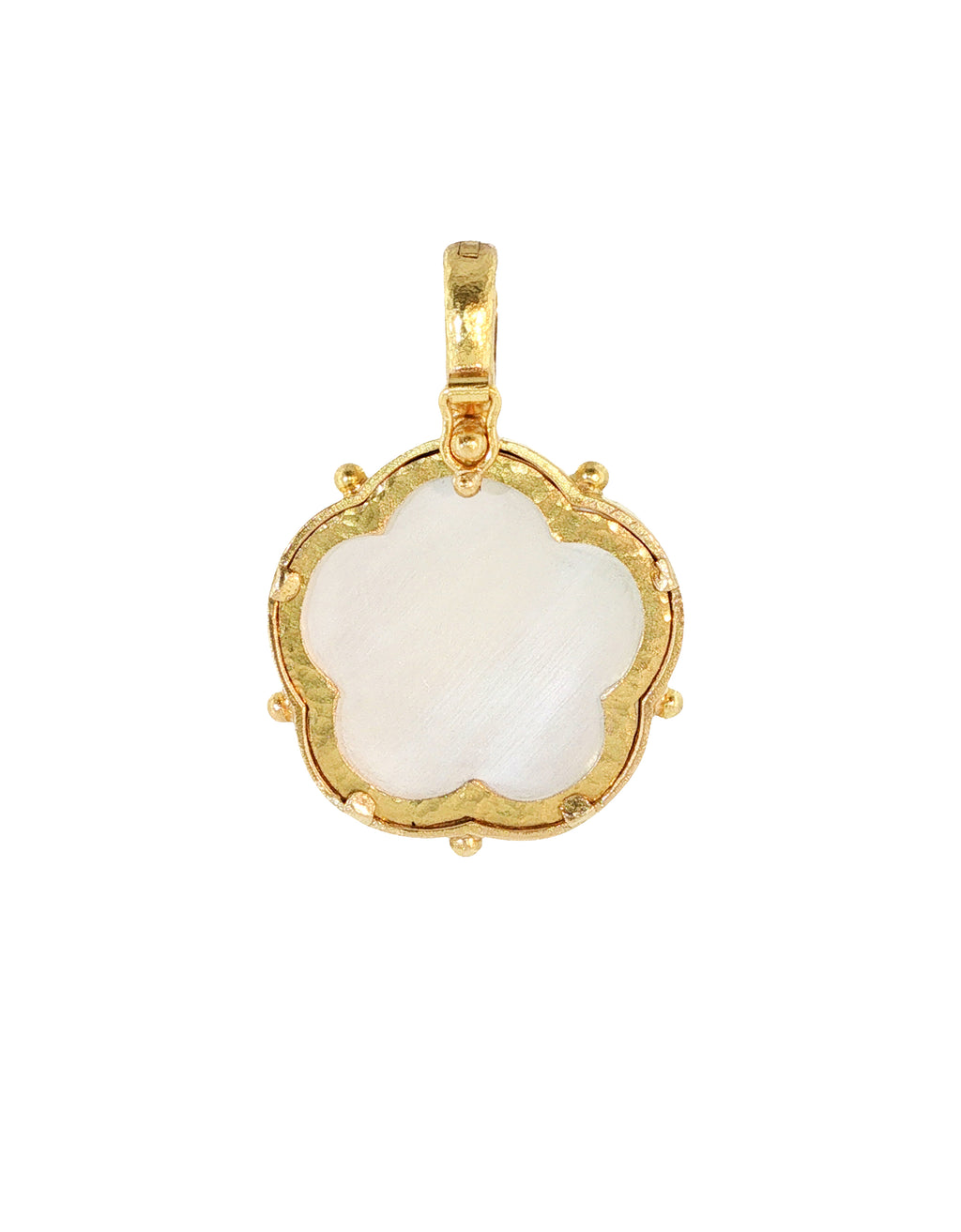 Satsuma Porcelain Button Pendant