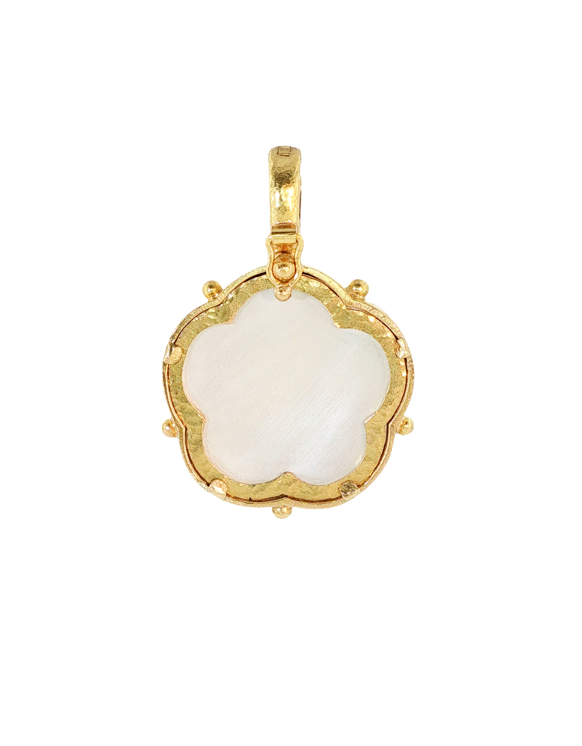 Satsuma Porcelain Button Pendant
