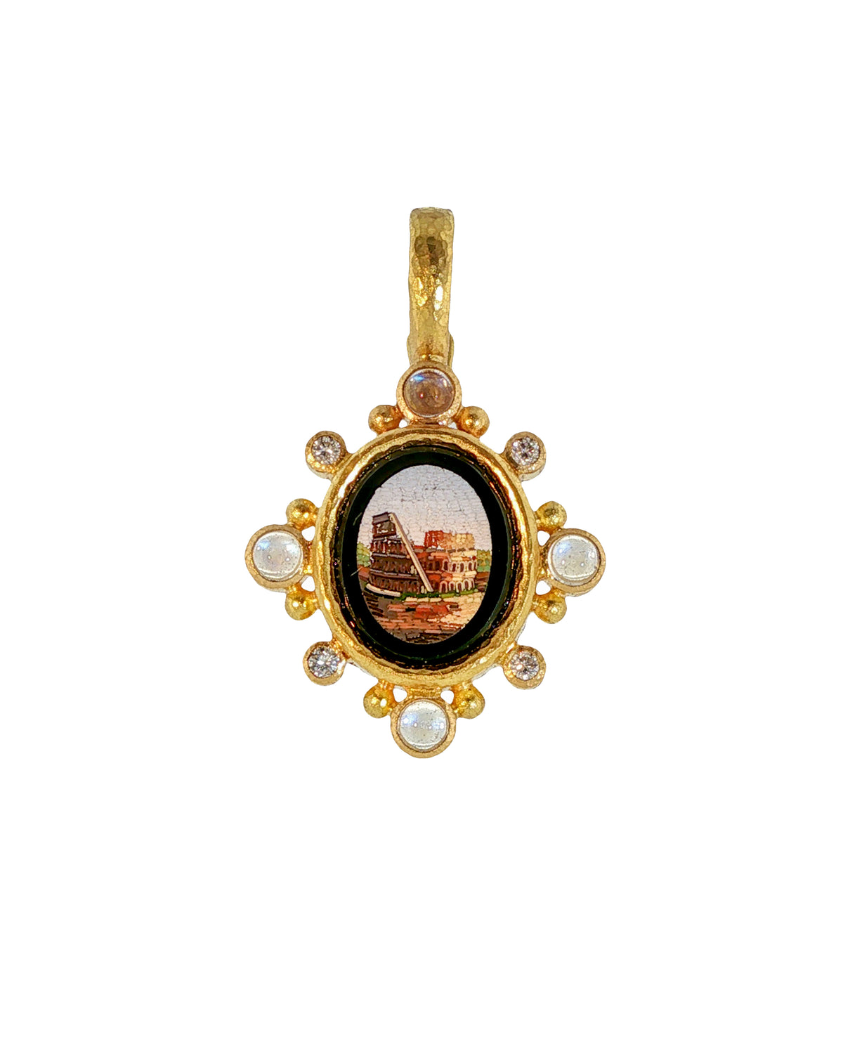 Antique Micromosaic 'Coliseum Ruins' Pendant