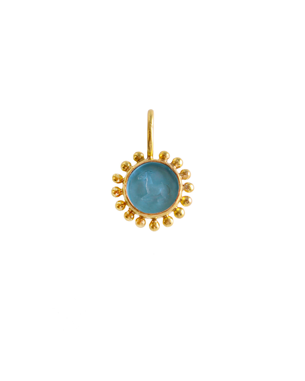 Swimming Pool 'Tiny Horse' Pendant with Jump Ring
