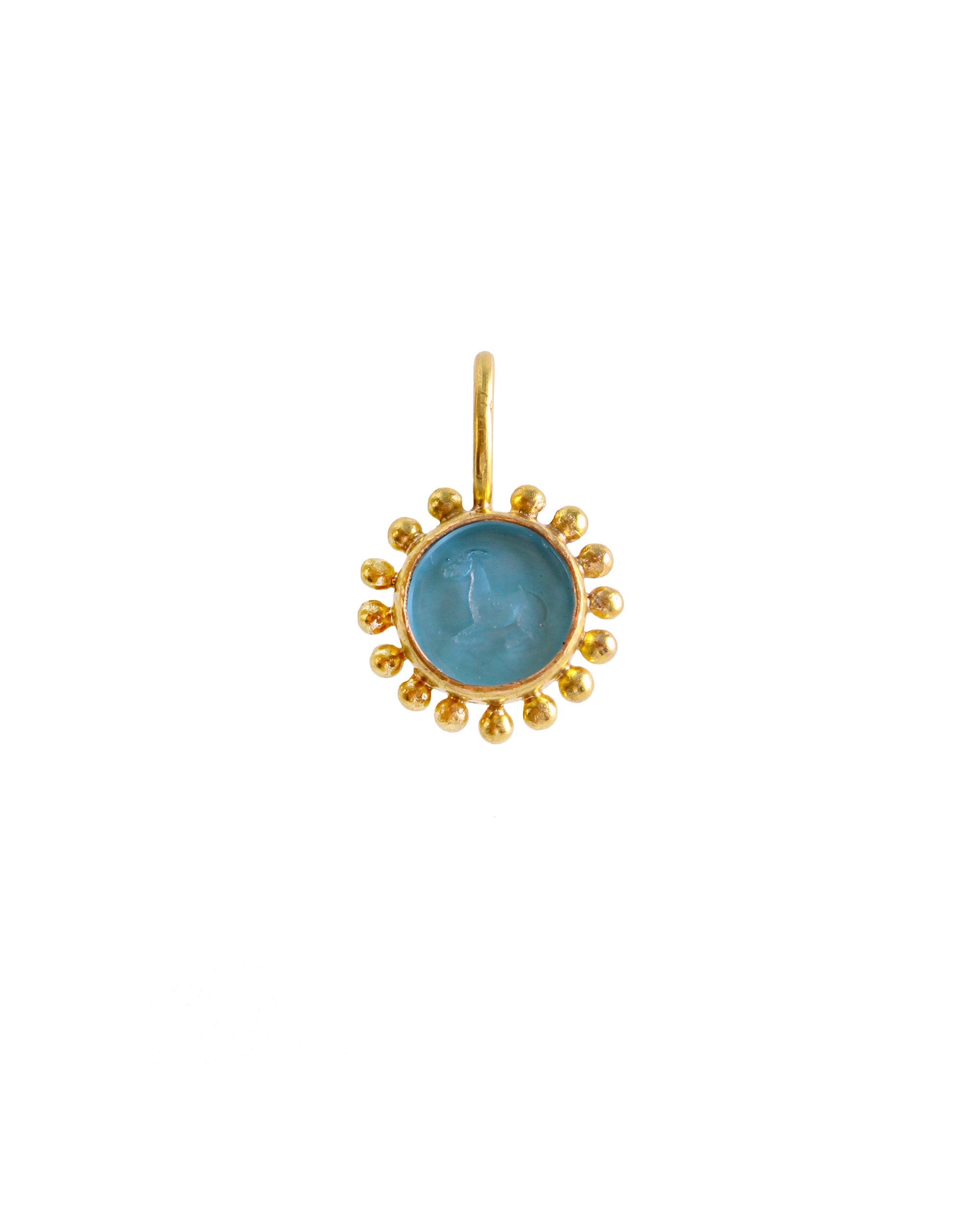 Swimming Pool 'Tiny Horse' Pendant with Jump Ring
