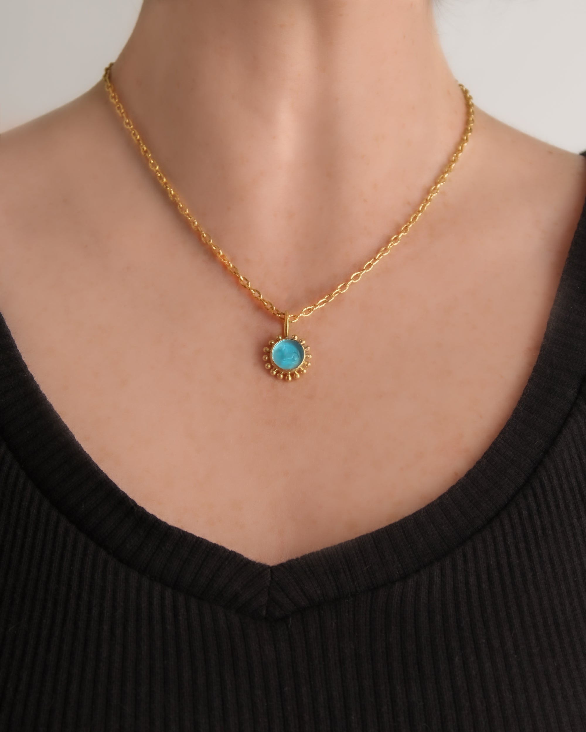 Swimming Pool 'Tiny Horse' Pendant with Jump Ring
