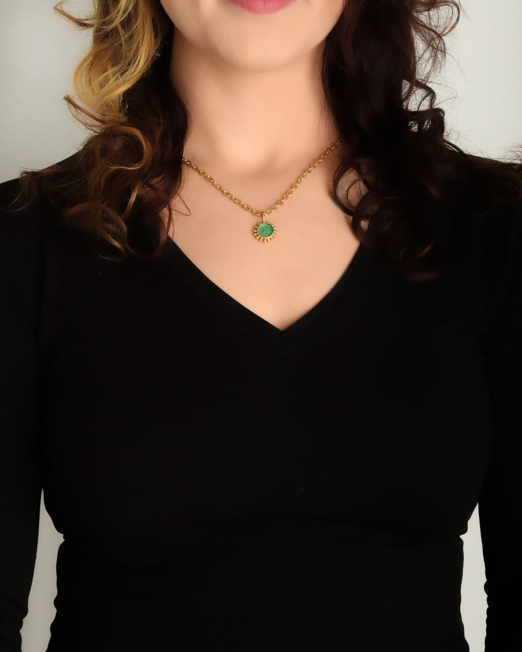 Green 'Tiny Horse' Pendant with Jump Ring