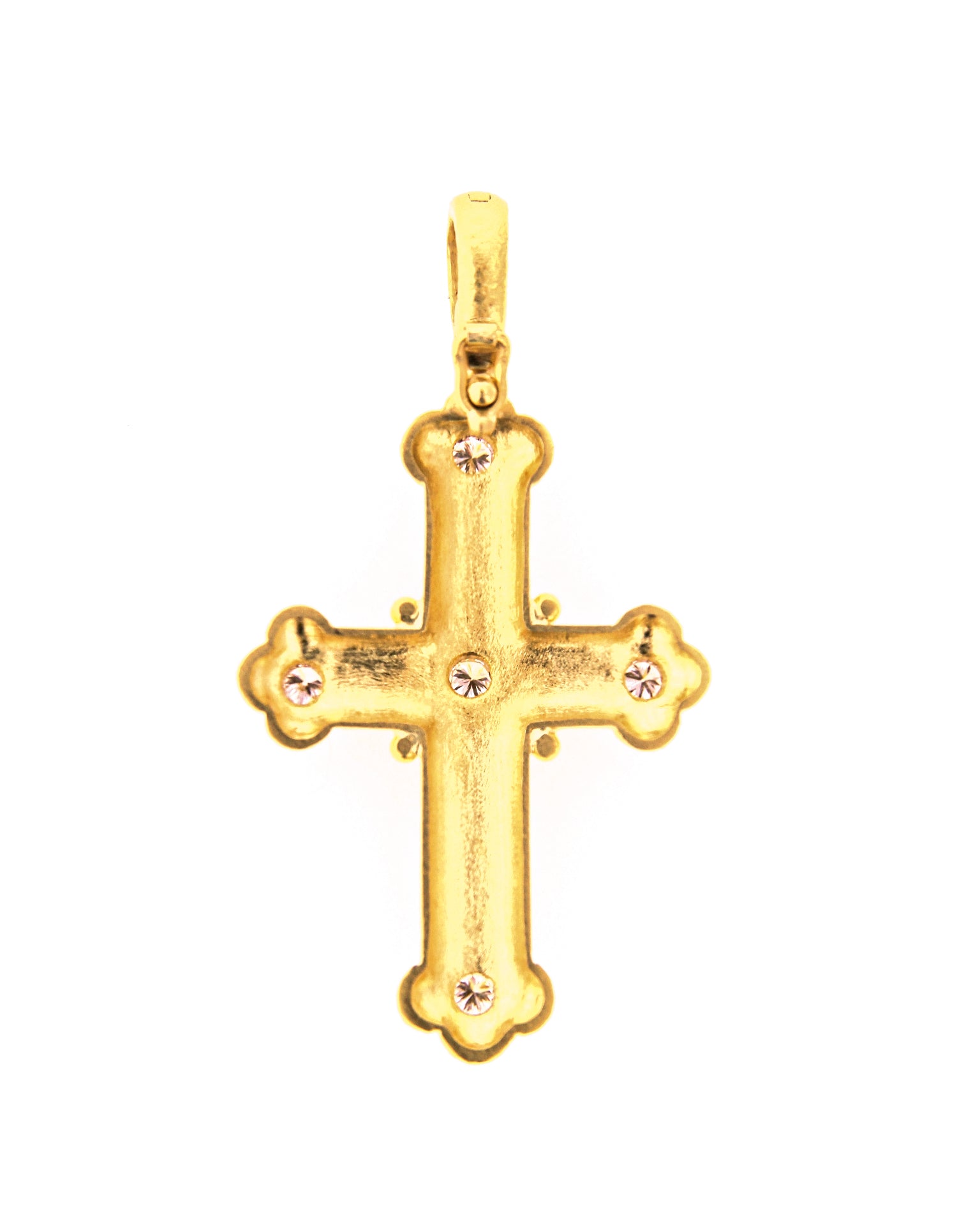 Byzantine Cross with Diamonds Pendant