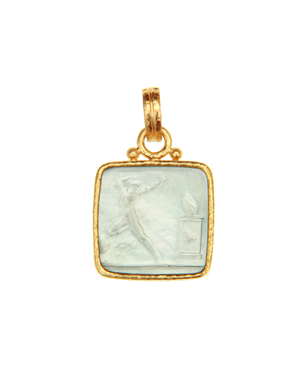 Light Aqua 'Goddess at Altar' Pendant