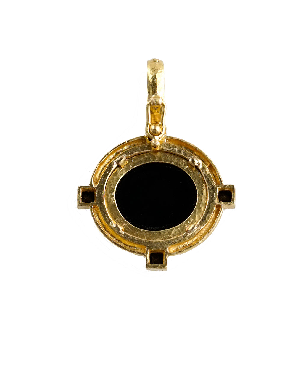 Black 'Goddess on Boat' Pendant