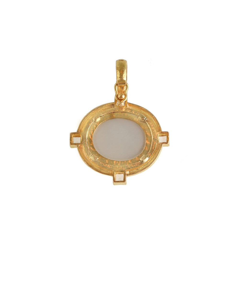 Cerulean 'Goddess on Boat' Pendant
