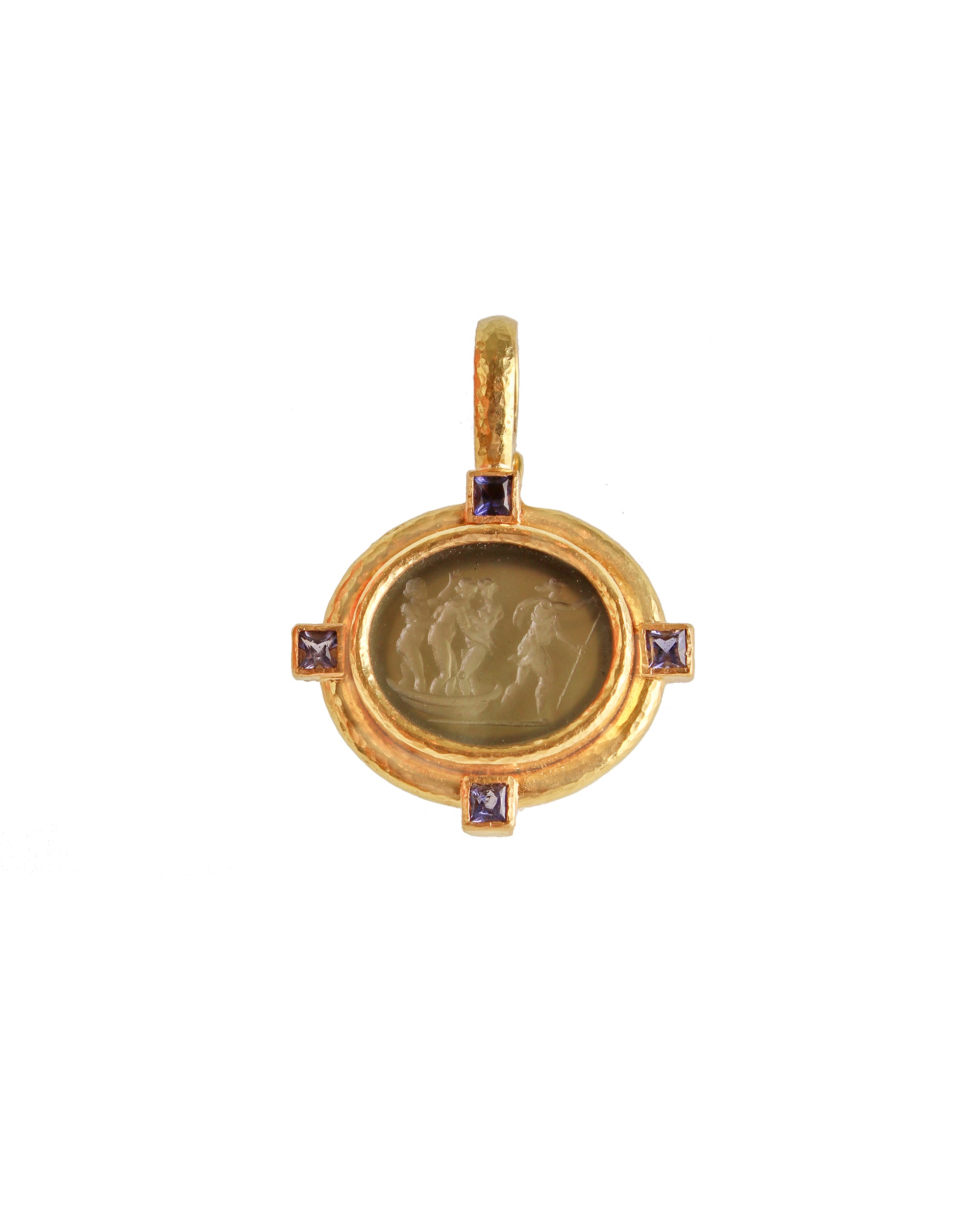 Smoke 'Goddess on Boat' Pendant
