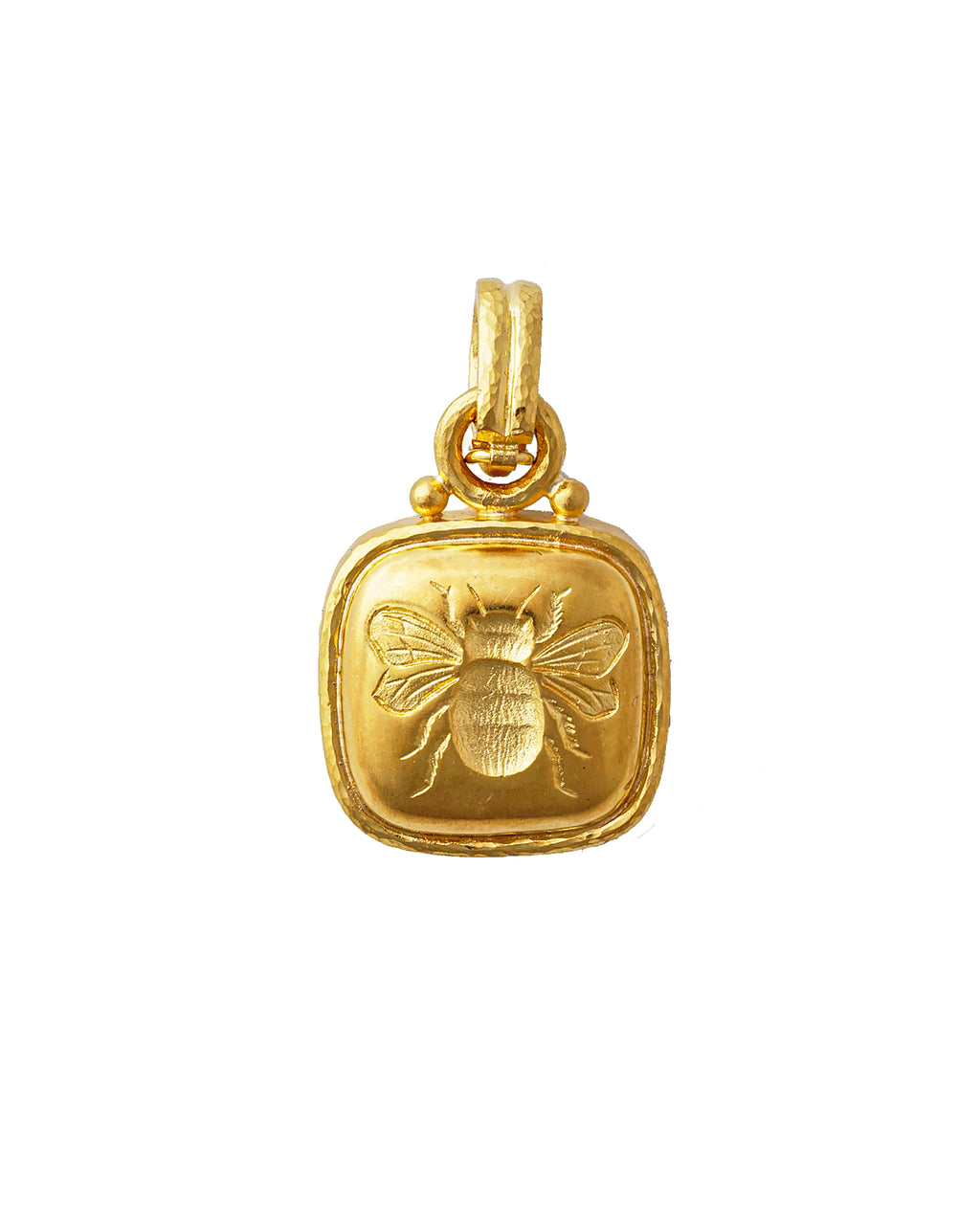 Cushion 20x20 Gold 'Fat Bee' Pendant