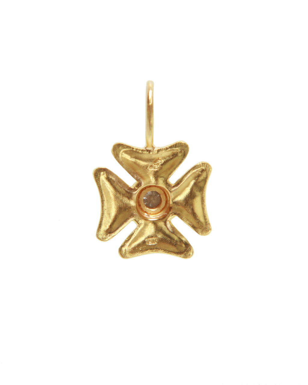 Small Maltese Cross with Diamond Pendant