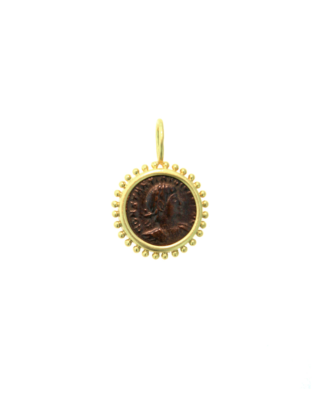 Ancient Bronze Coin Pendant