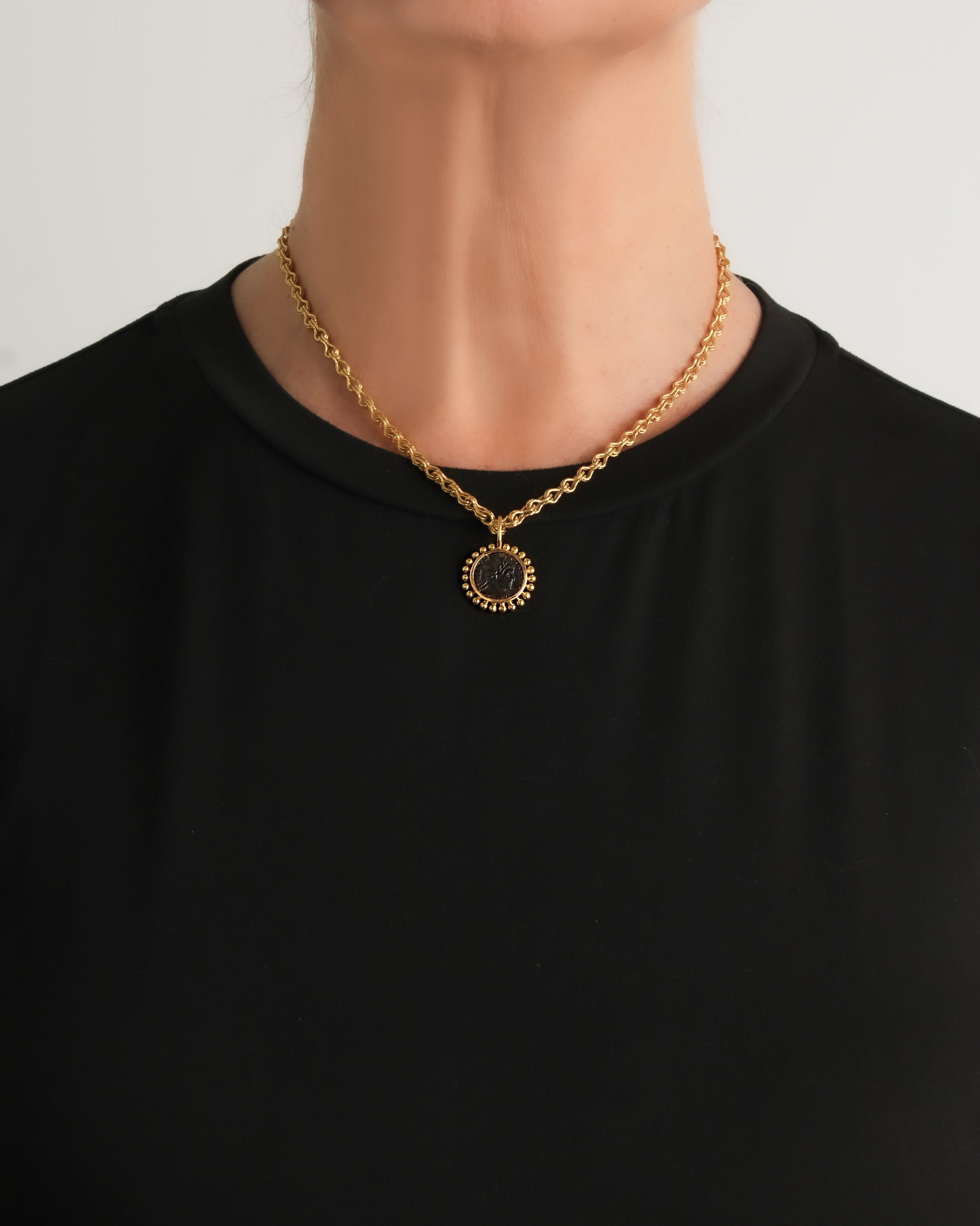 Ancient Bronze Coin Pendant – Elizabeth Locke Jewels