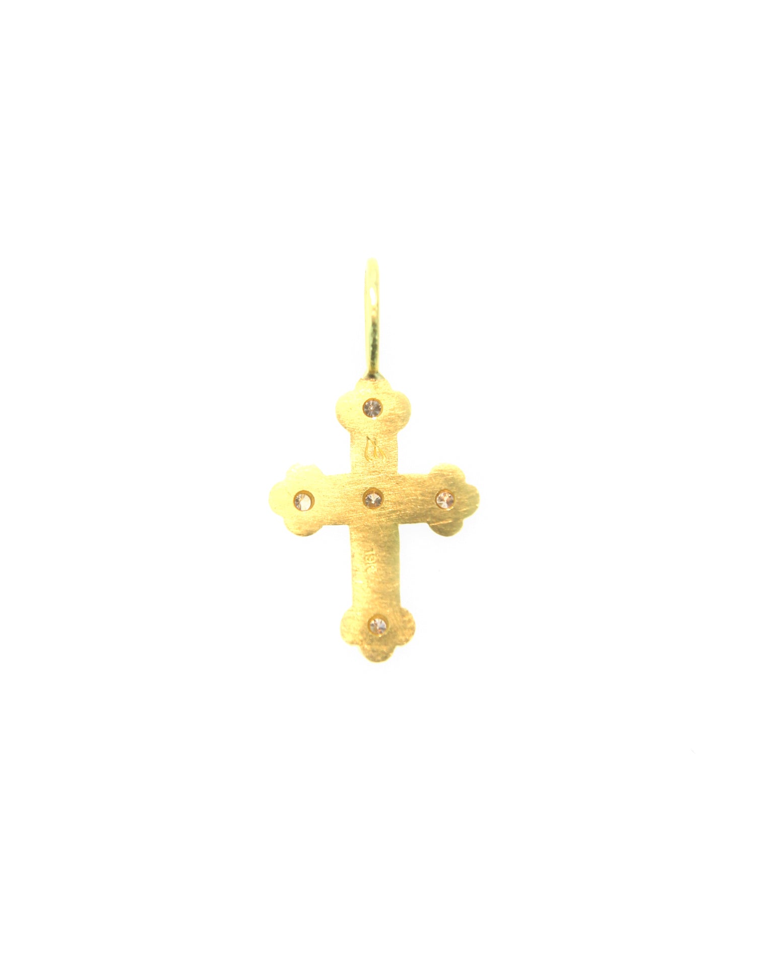 Diamond Byzantine Cross Pendant with Jump Ring