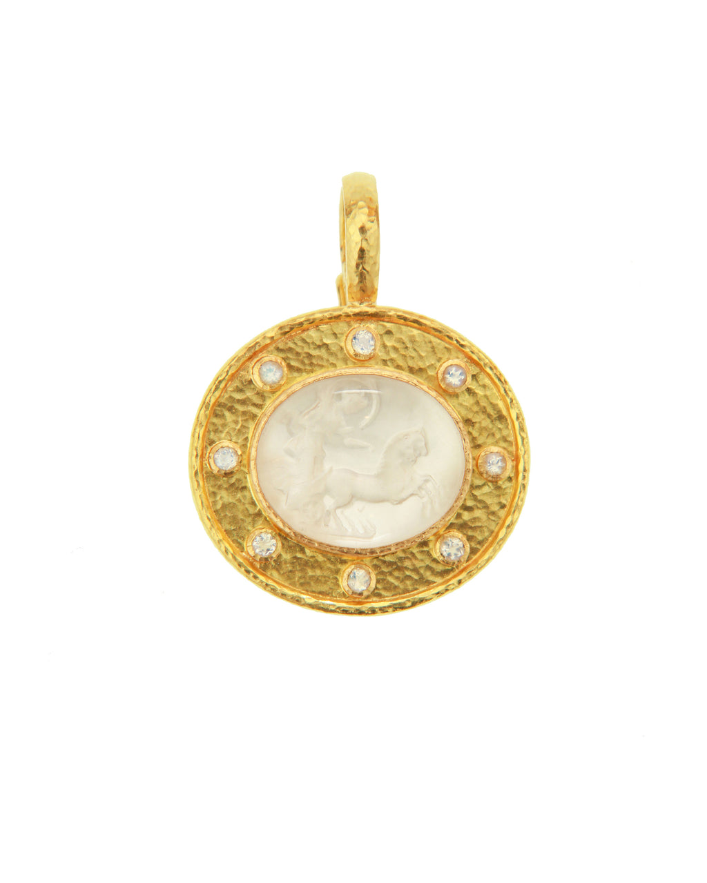 Crystal 'Goddess with Chariot' Pendant