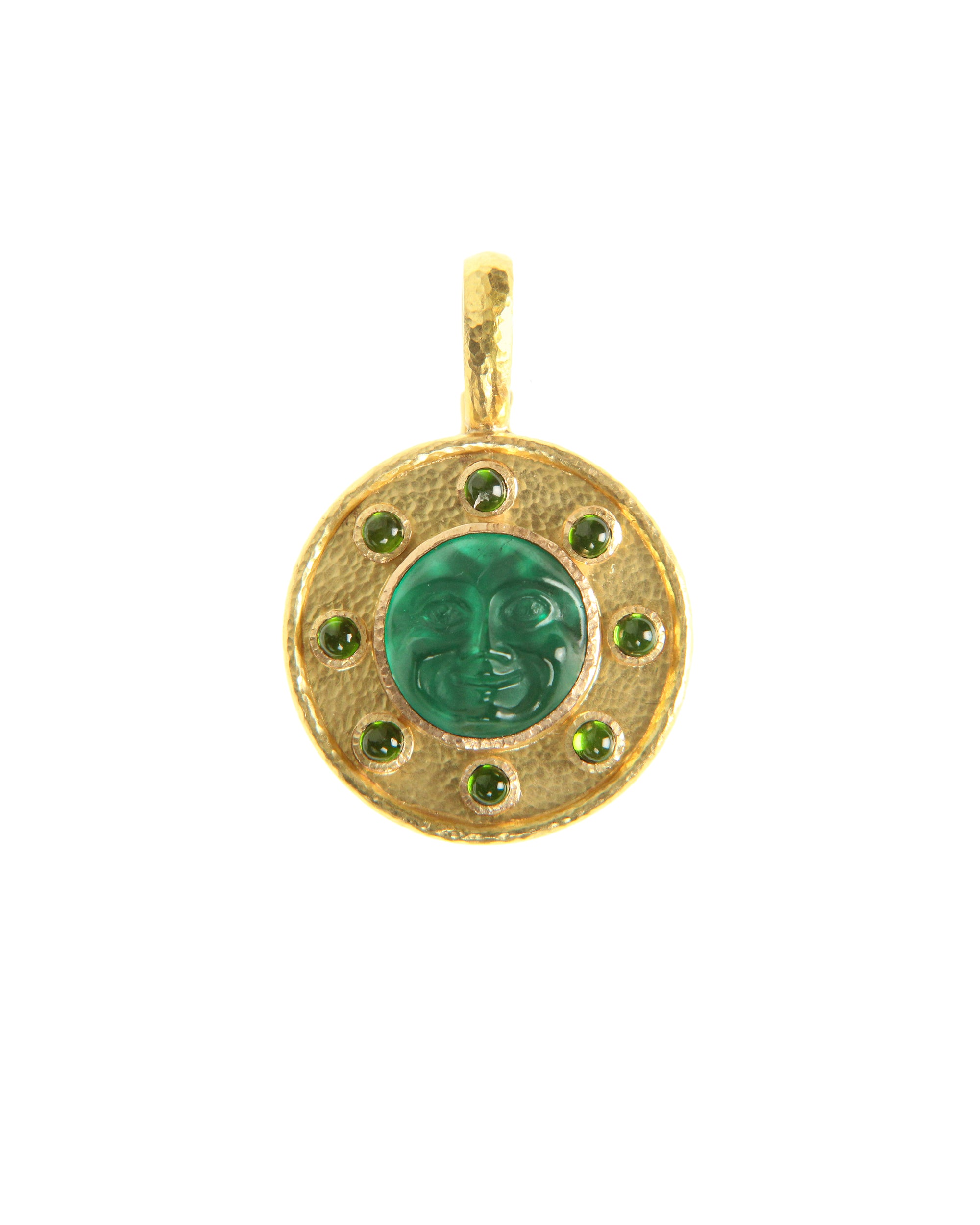 Green 'Man-in-Moon' Pendant