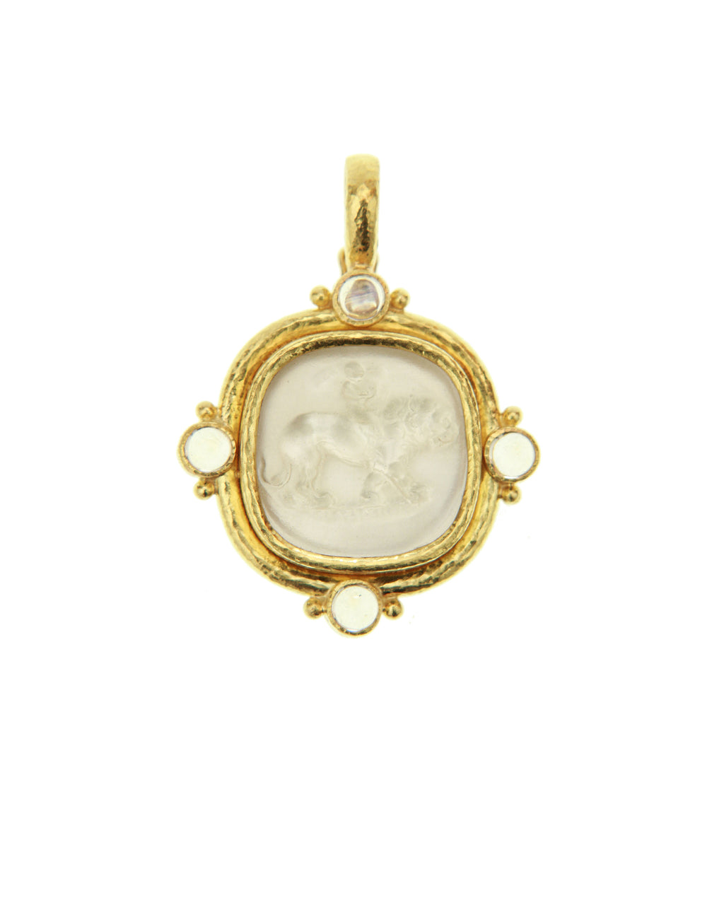 Crystal 'Cupid Riding Lion' Pendant