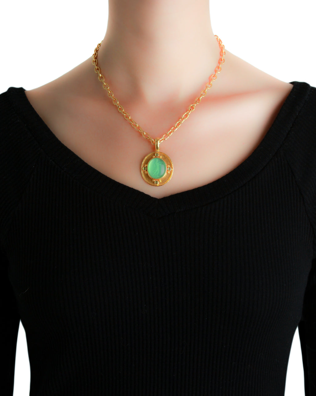Crystal 'Cabochon Temple Dancer'  Pendant