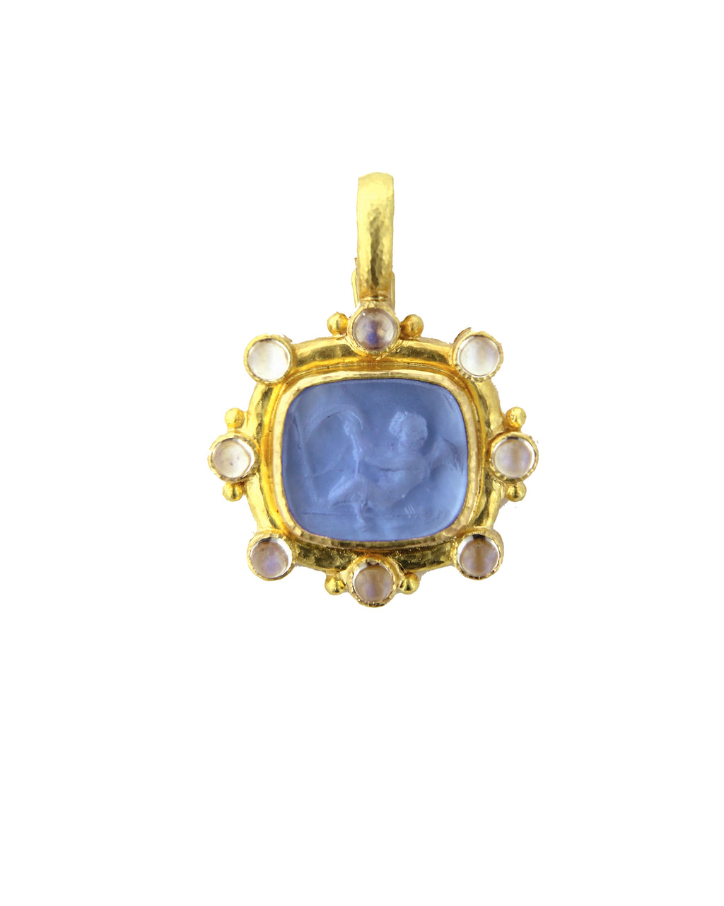 Cerulean 'Cherub with Sail' Pendant