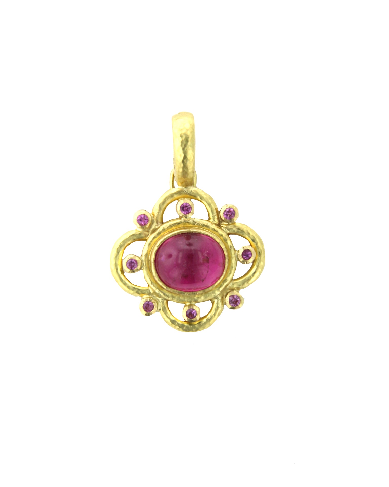 Pink Tourmaline and Pink Sapphire Pendant