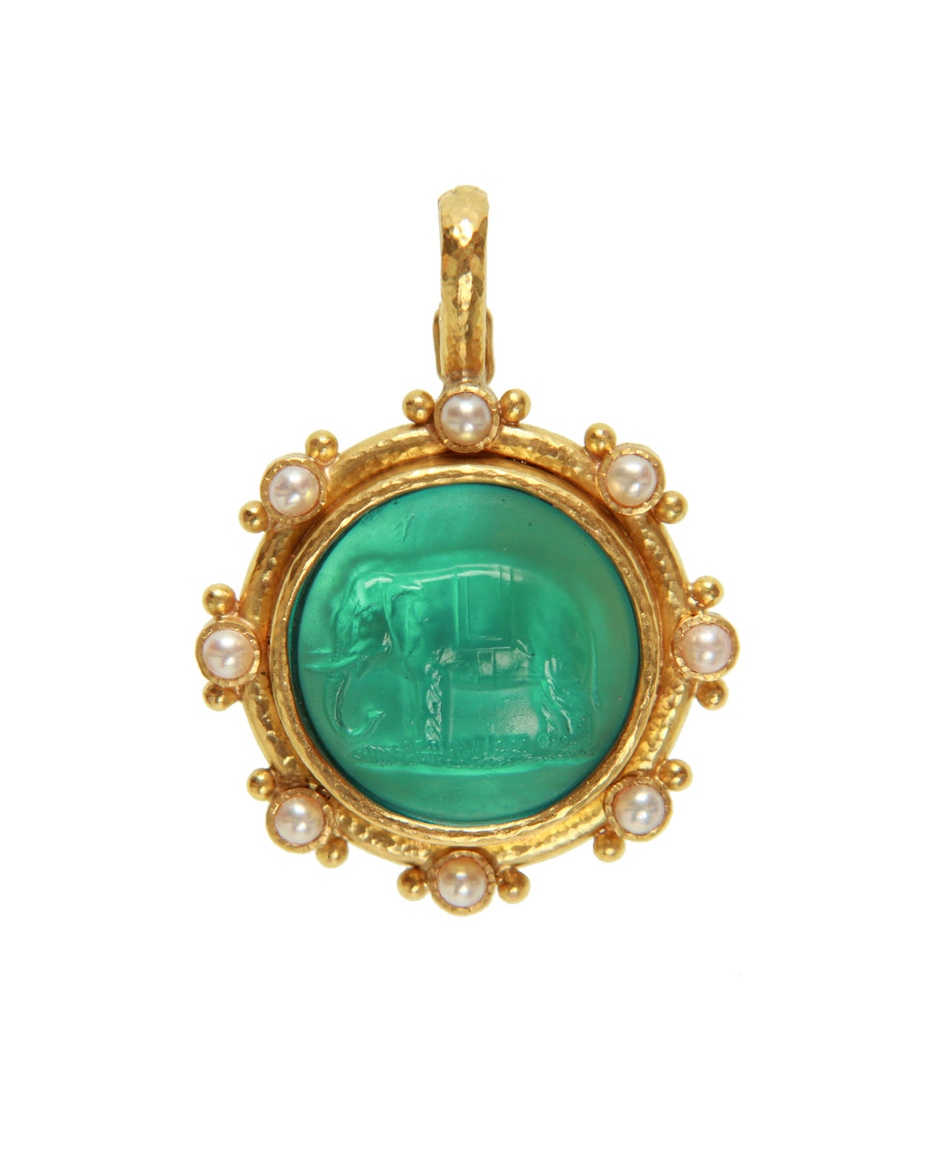 Teal 'Elephant' Pendant