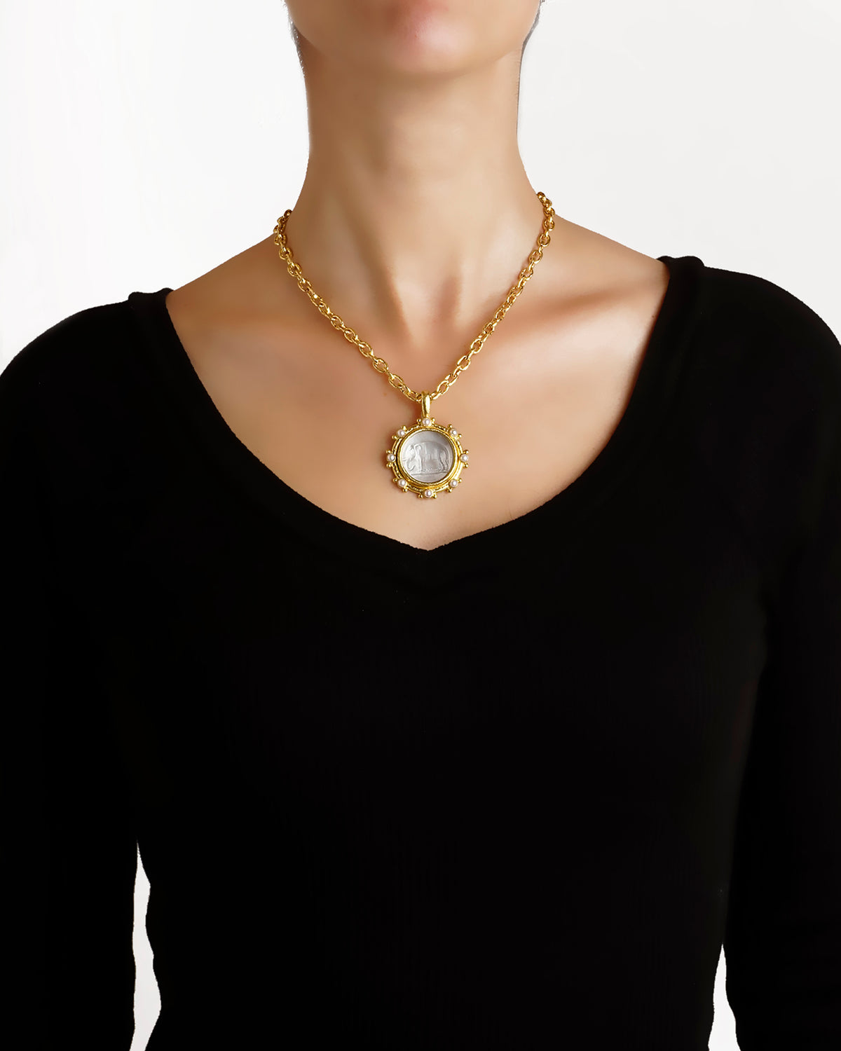 Teal 'Elephant' Pendant