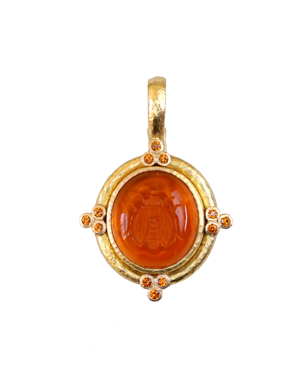 Amber 'Cabochon Honey Bee' Pendant