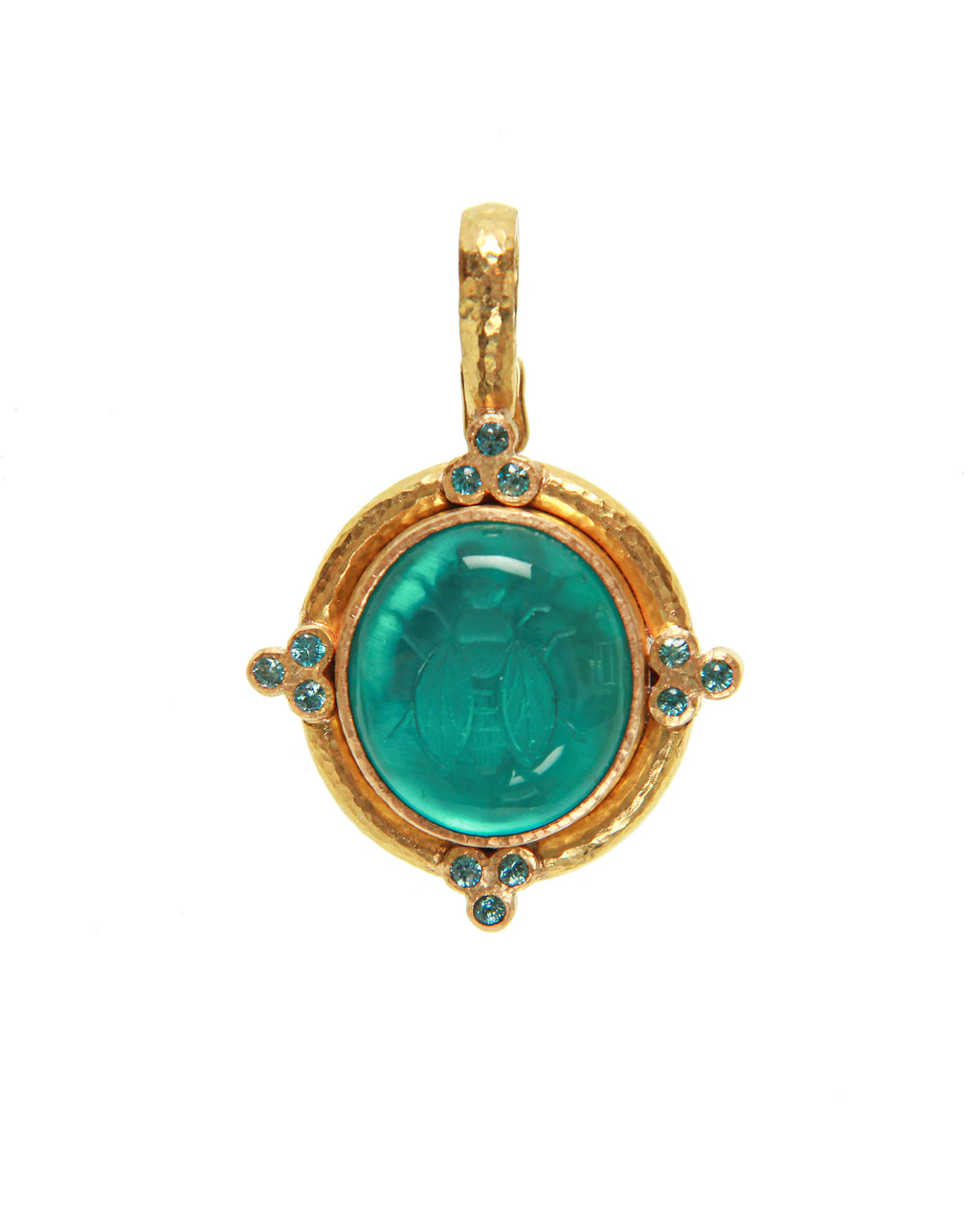 Teal 'Honey Bee' Pendant