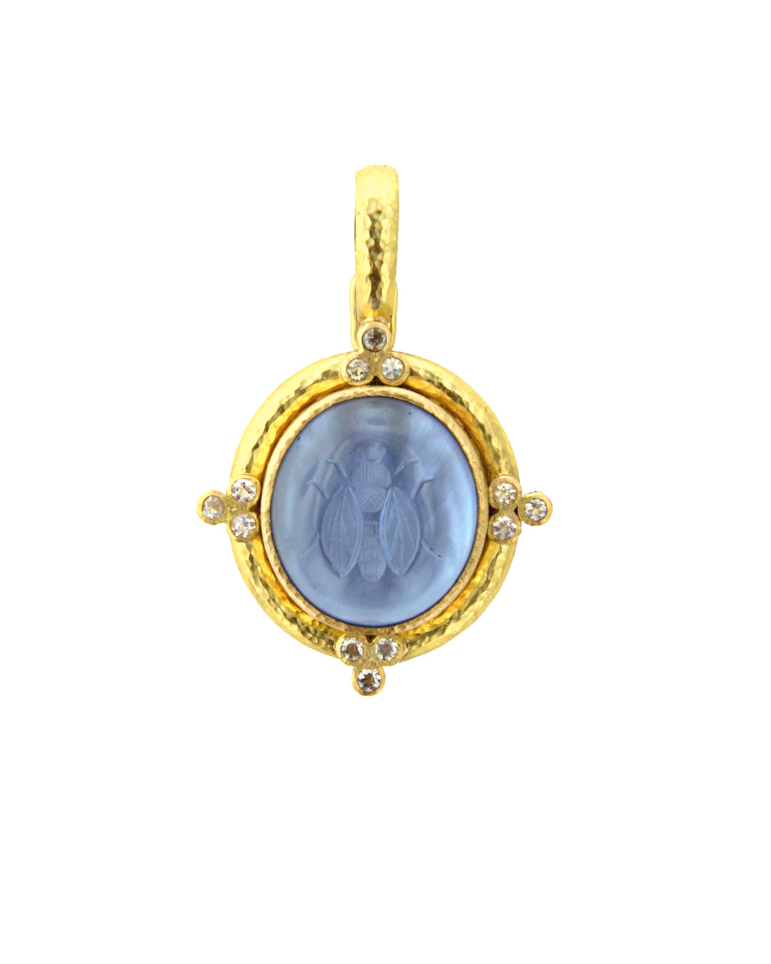 Cerulean 'Cabochon Honey Bee' Pendant
