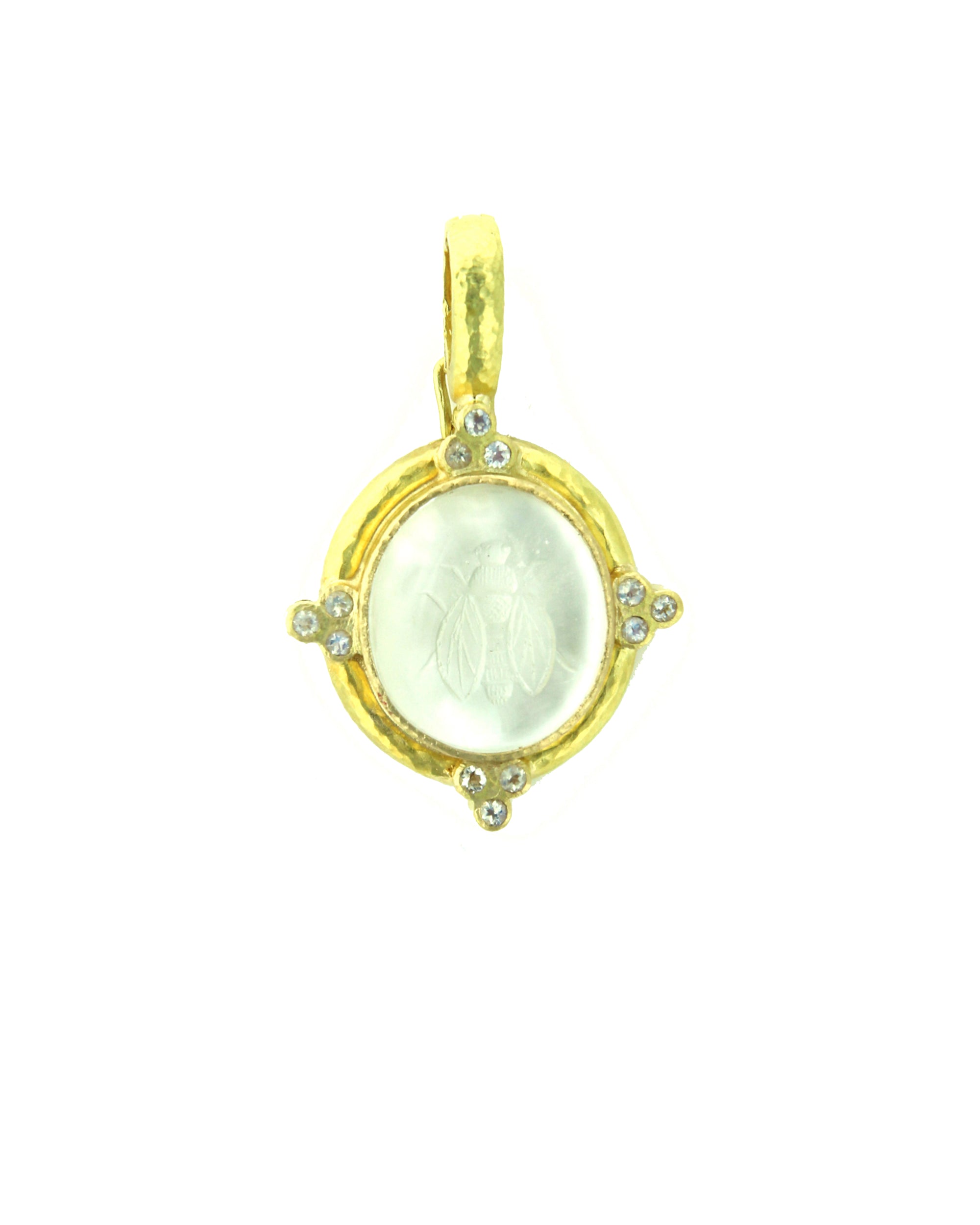 Crystal 'Cabochon Honey Bee' Pendant
