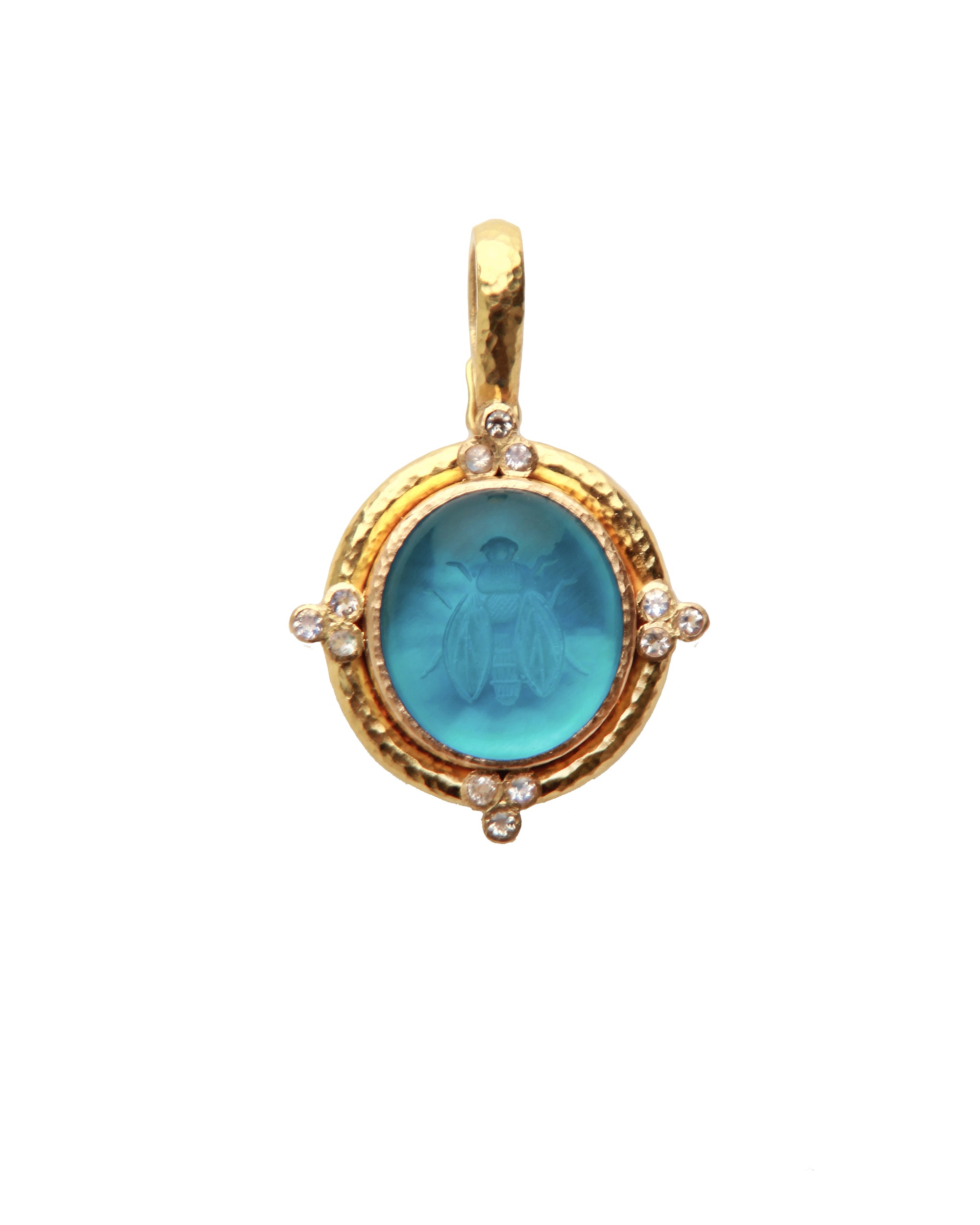 Swimming Pool 'Cabochon Honey Bee' Pendant