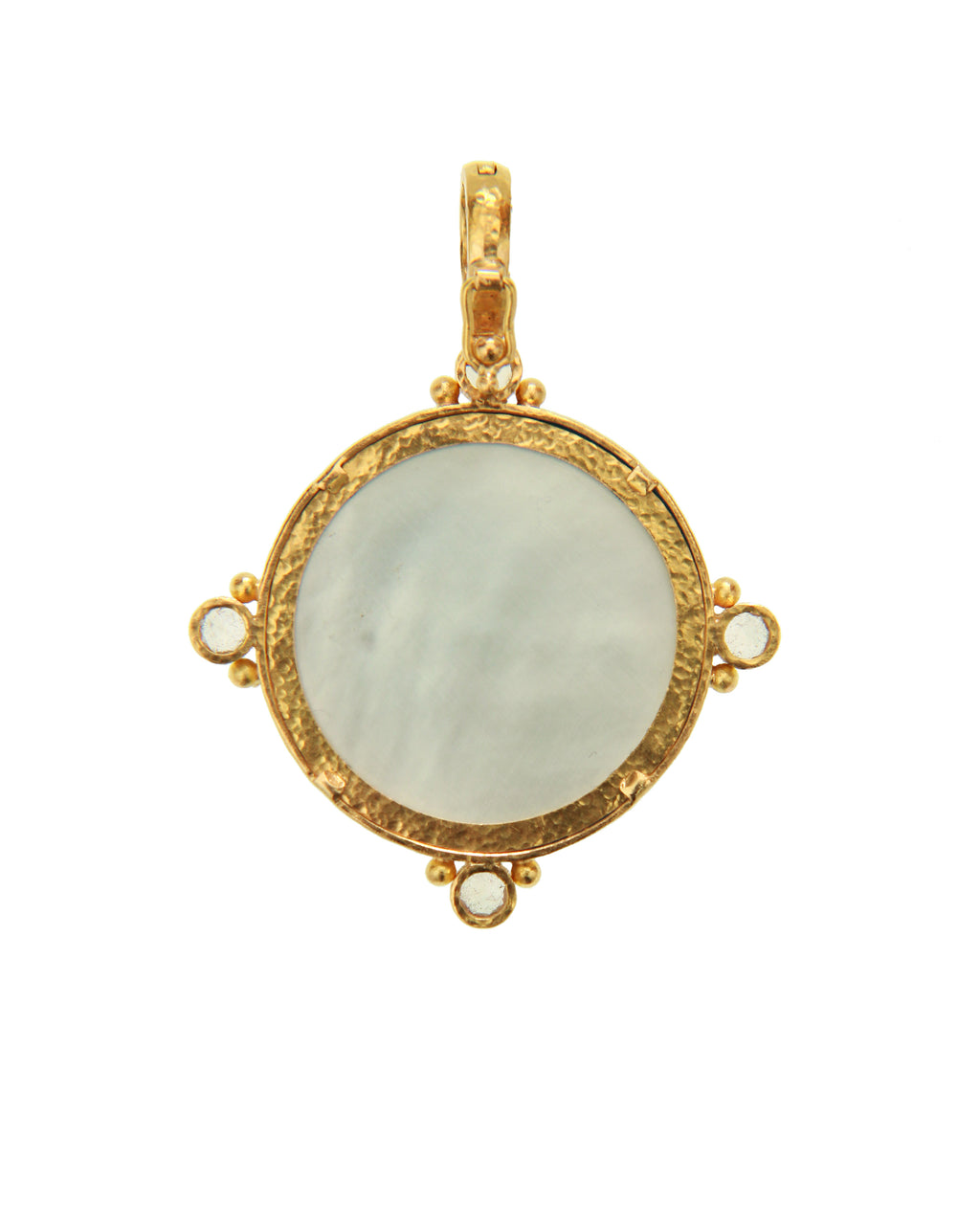 Crystal 'Round Hound Profile' Pendant