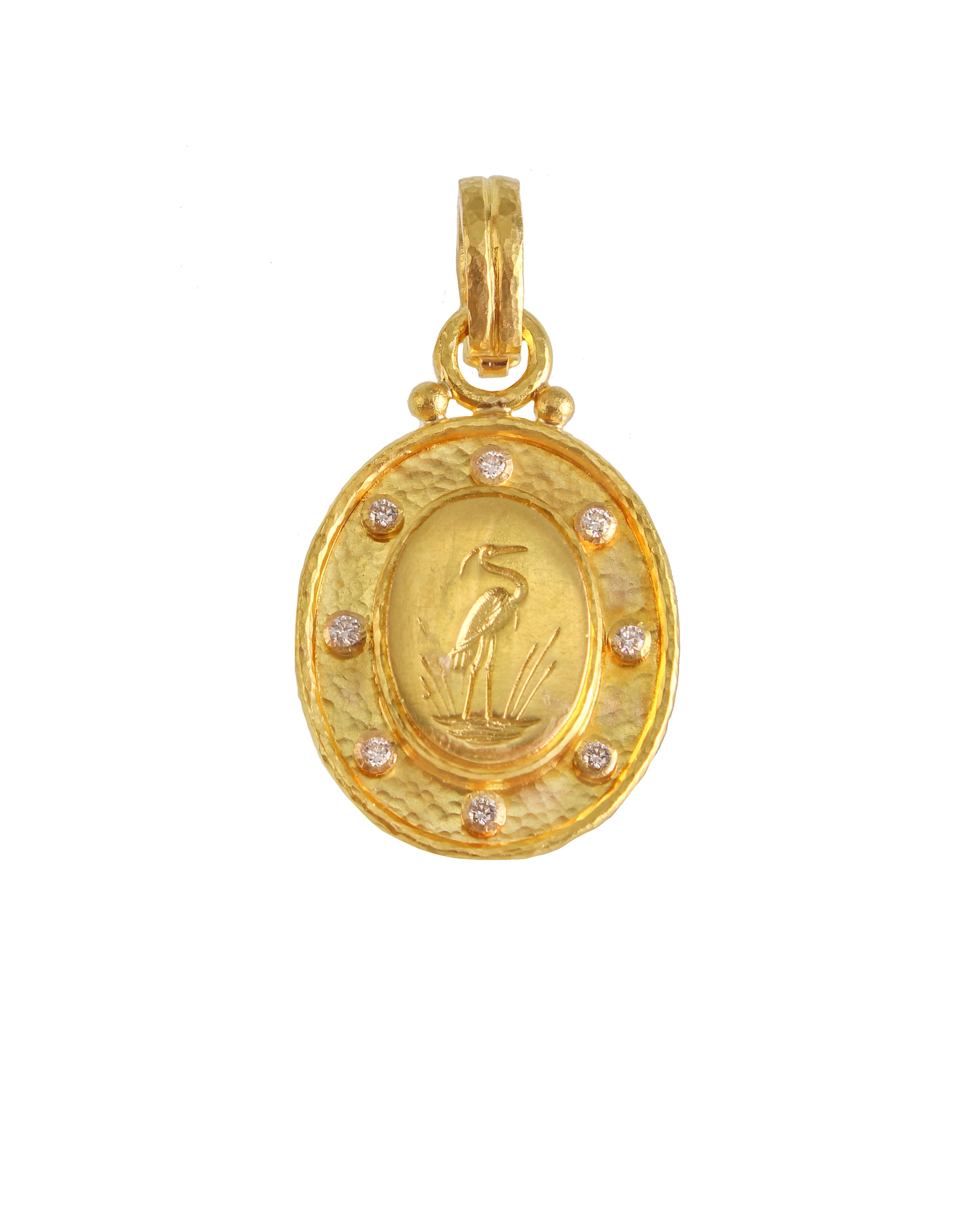 Gold 'Crane' Pendant