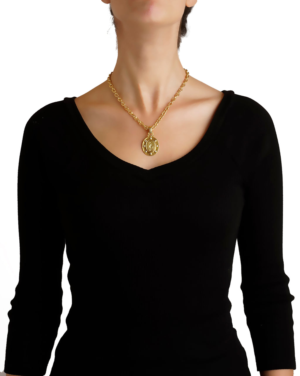 Gold 'Crane' Pendant