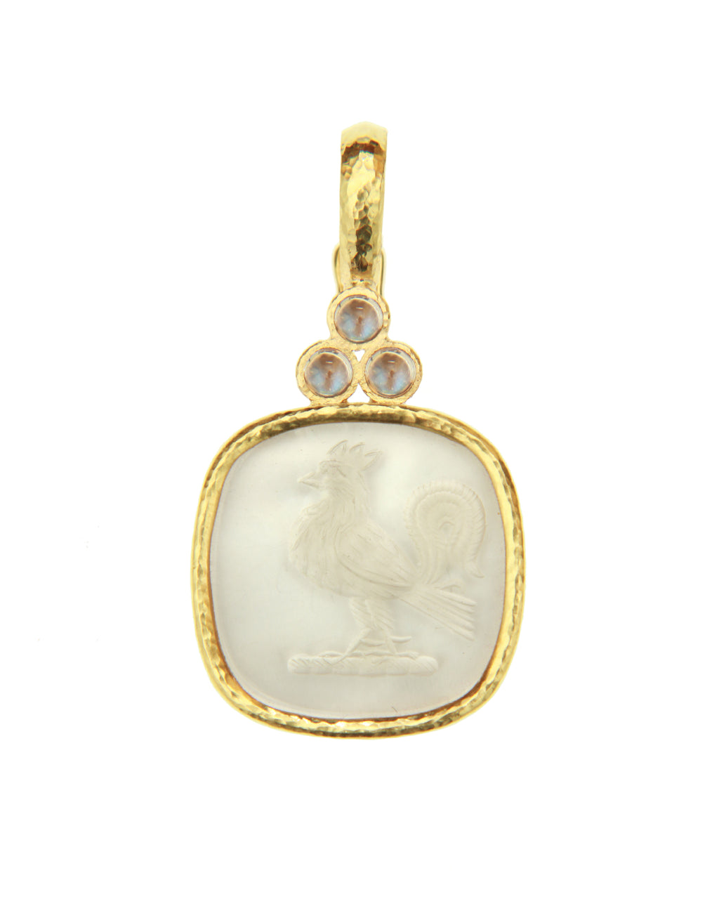 Rock Crystal 'Rooster' Pendant