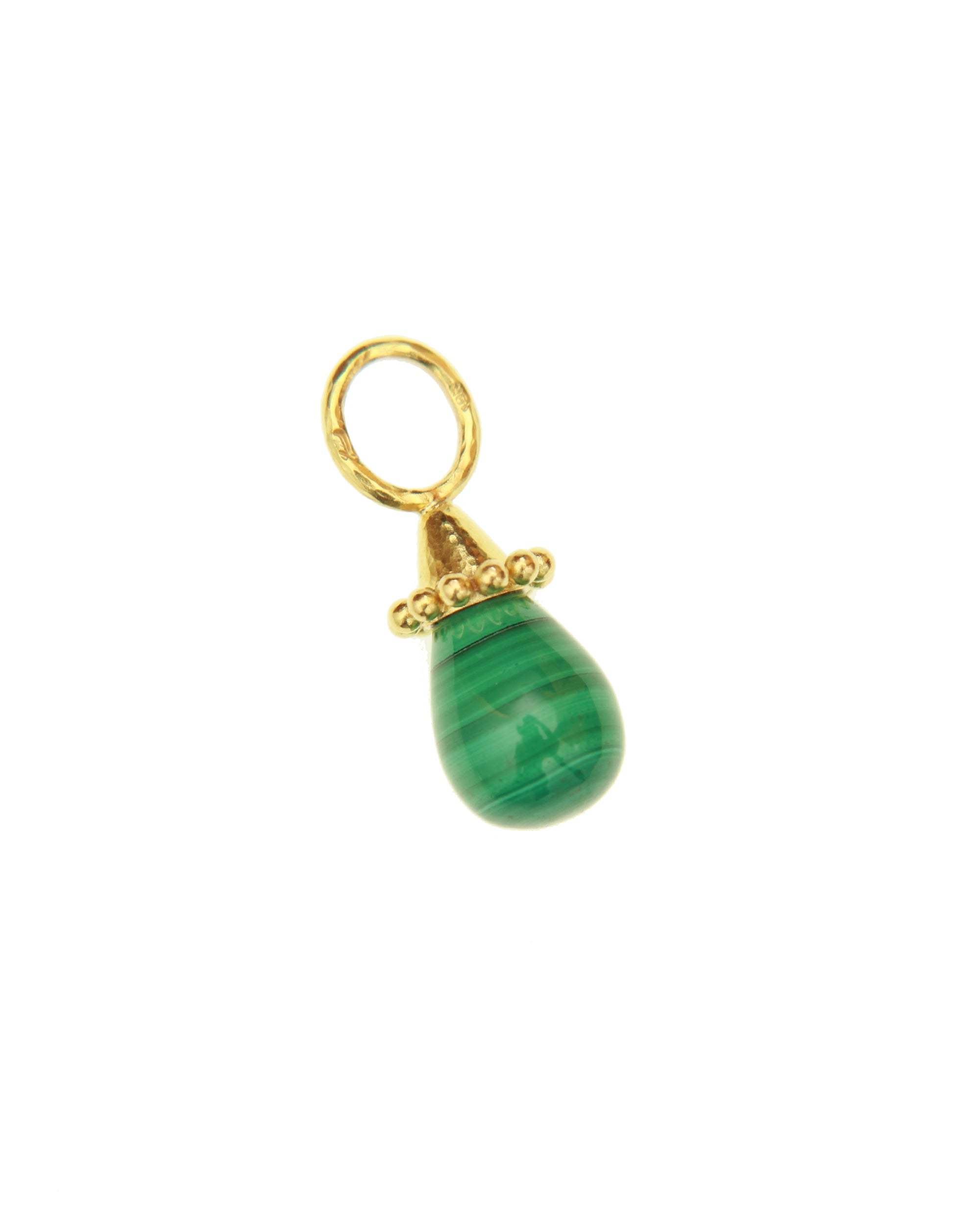 Malachite Pendant with Large Jump Ring