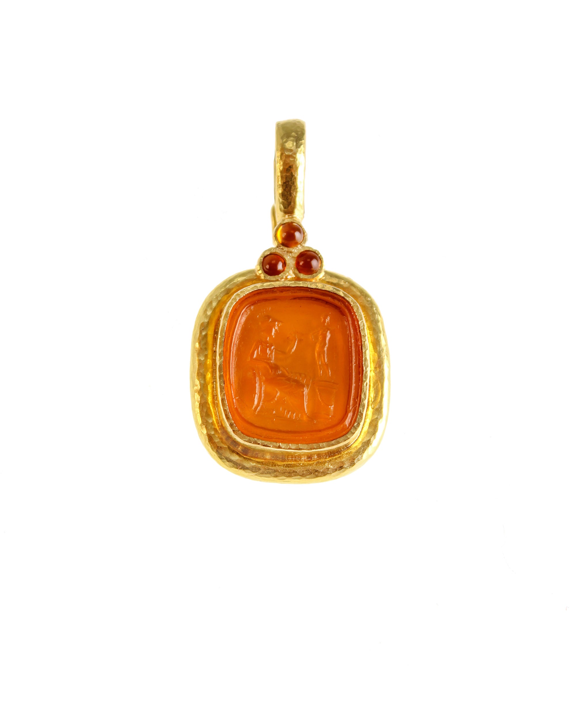 Amber 'Seated Minerva' Pendant