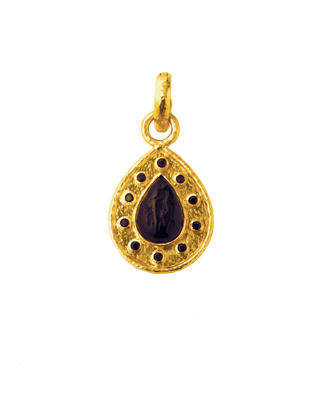 Black 'Small Pear Shape' Pendant