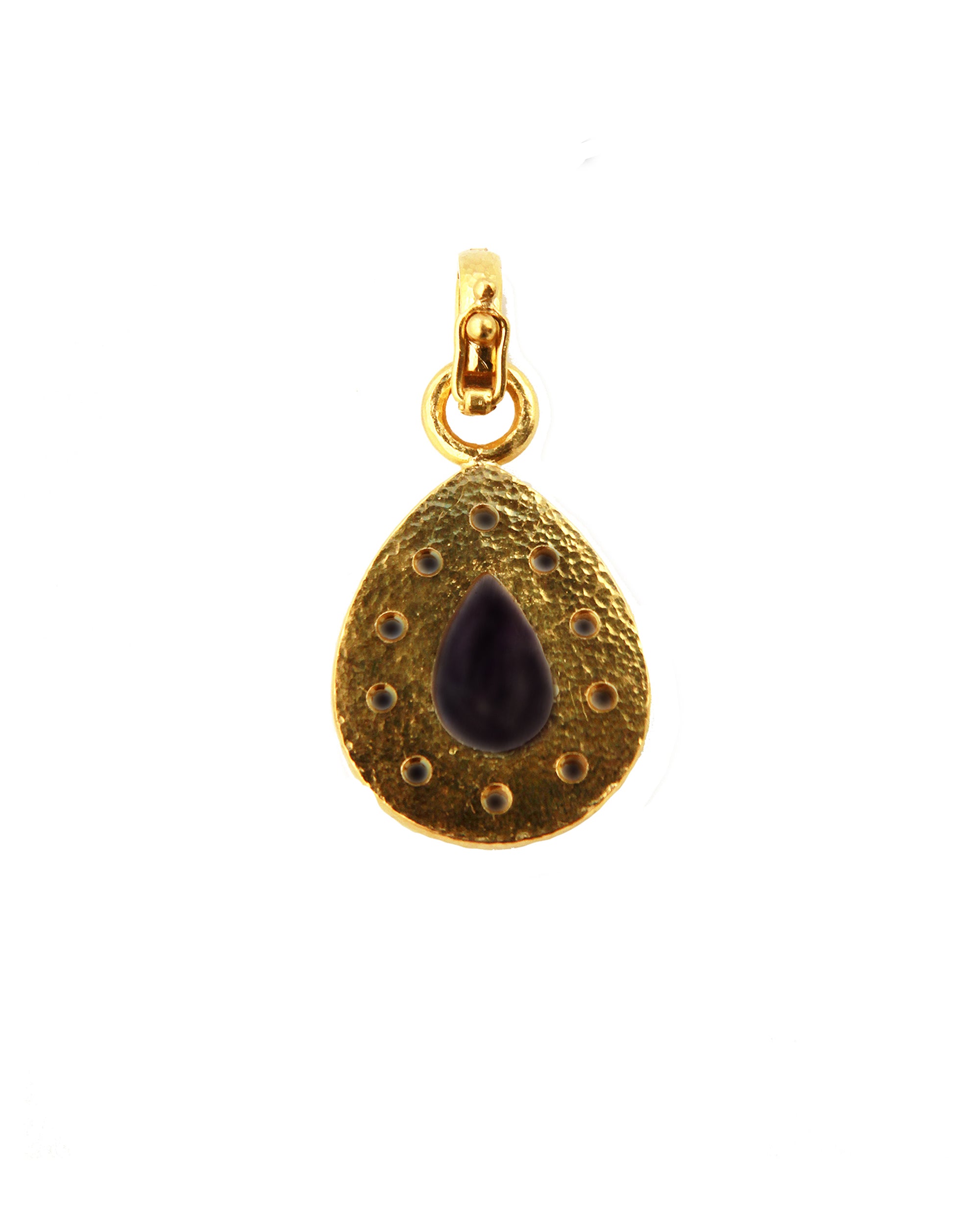 Black 'Small Pear Shape' Pendant
