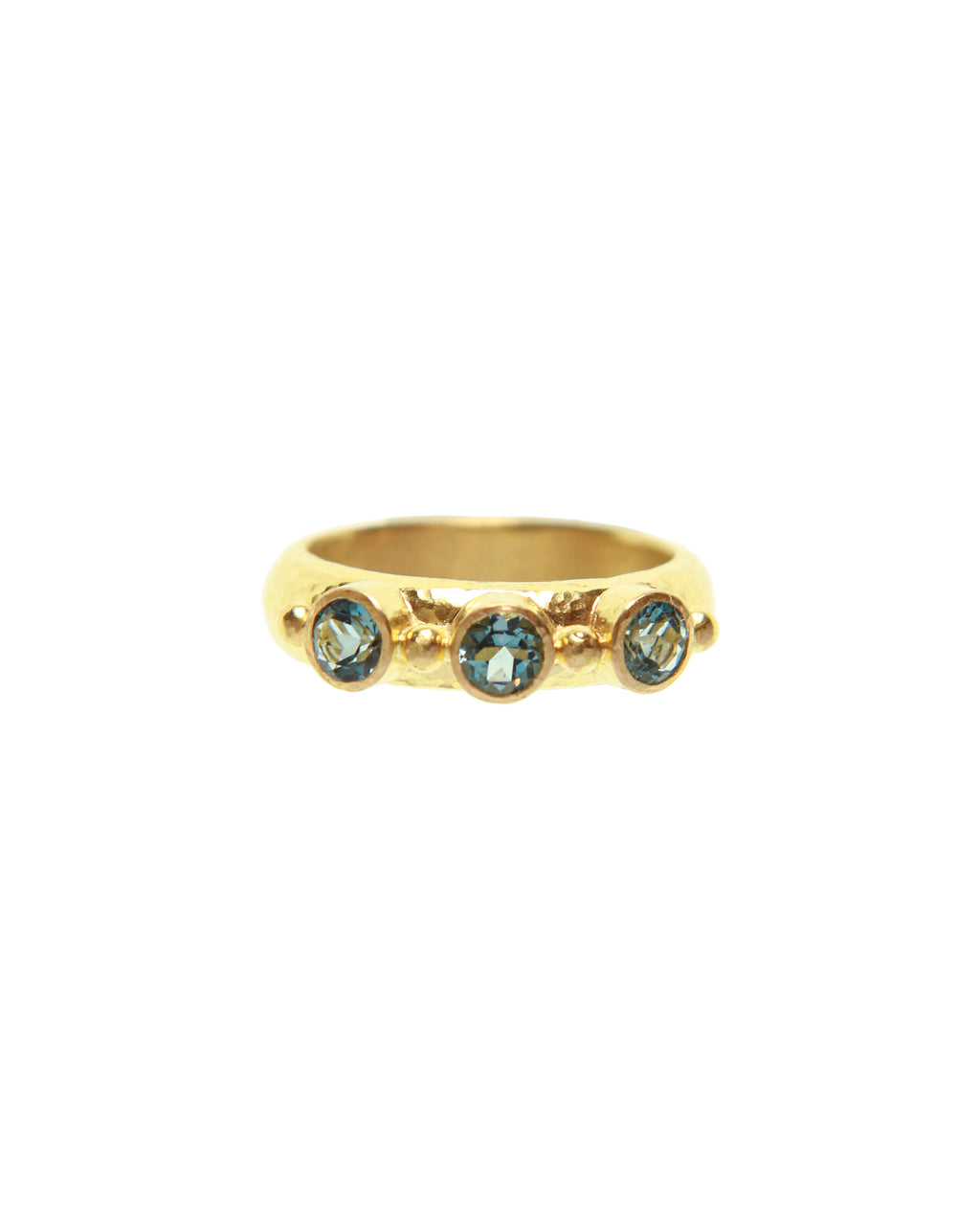 Round Aquamarine Stack Ring