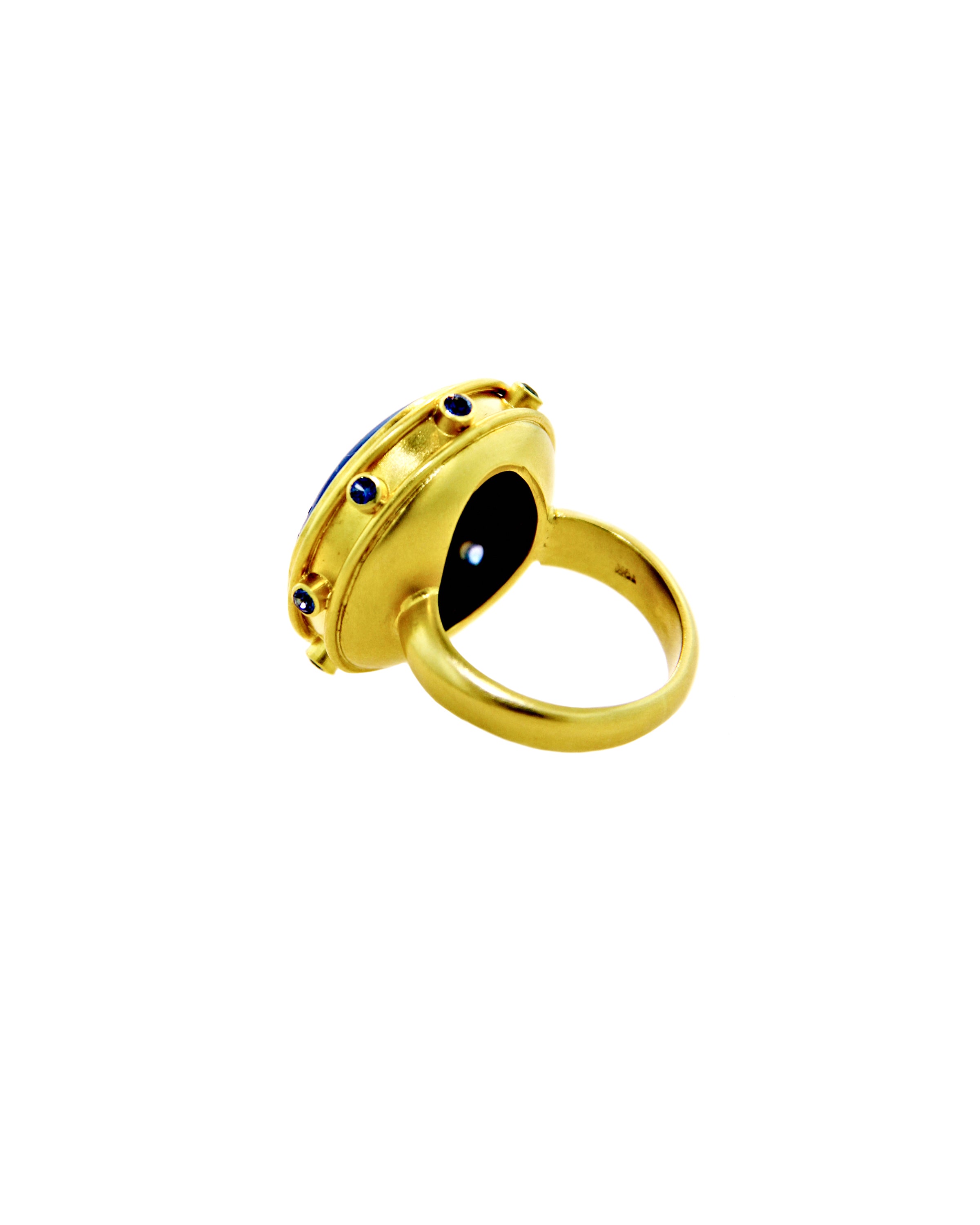 Round Lapis 'Queen Bee' Ring – Elizabeth Locke Jewels