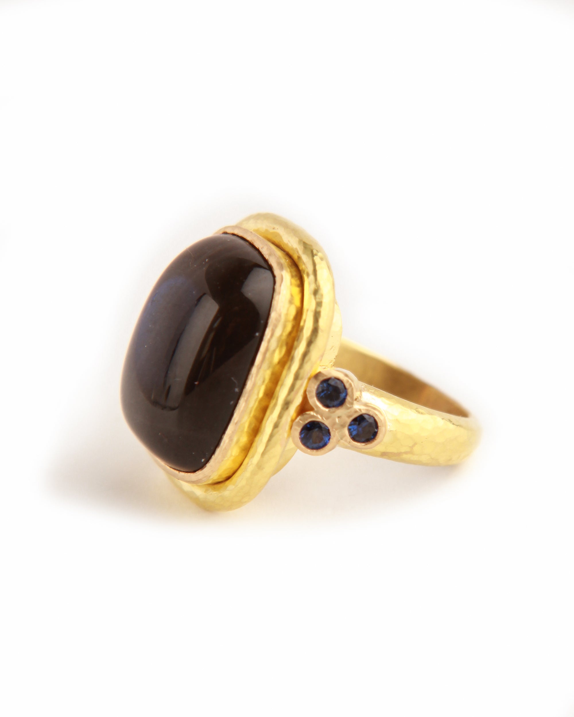 Labradorite and Blue Sapphire Ring