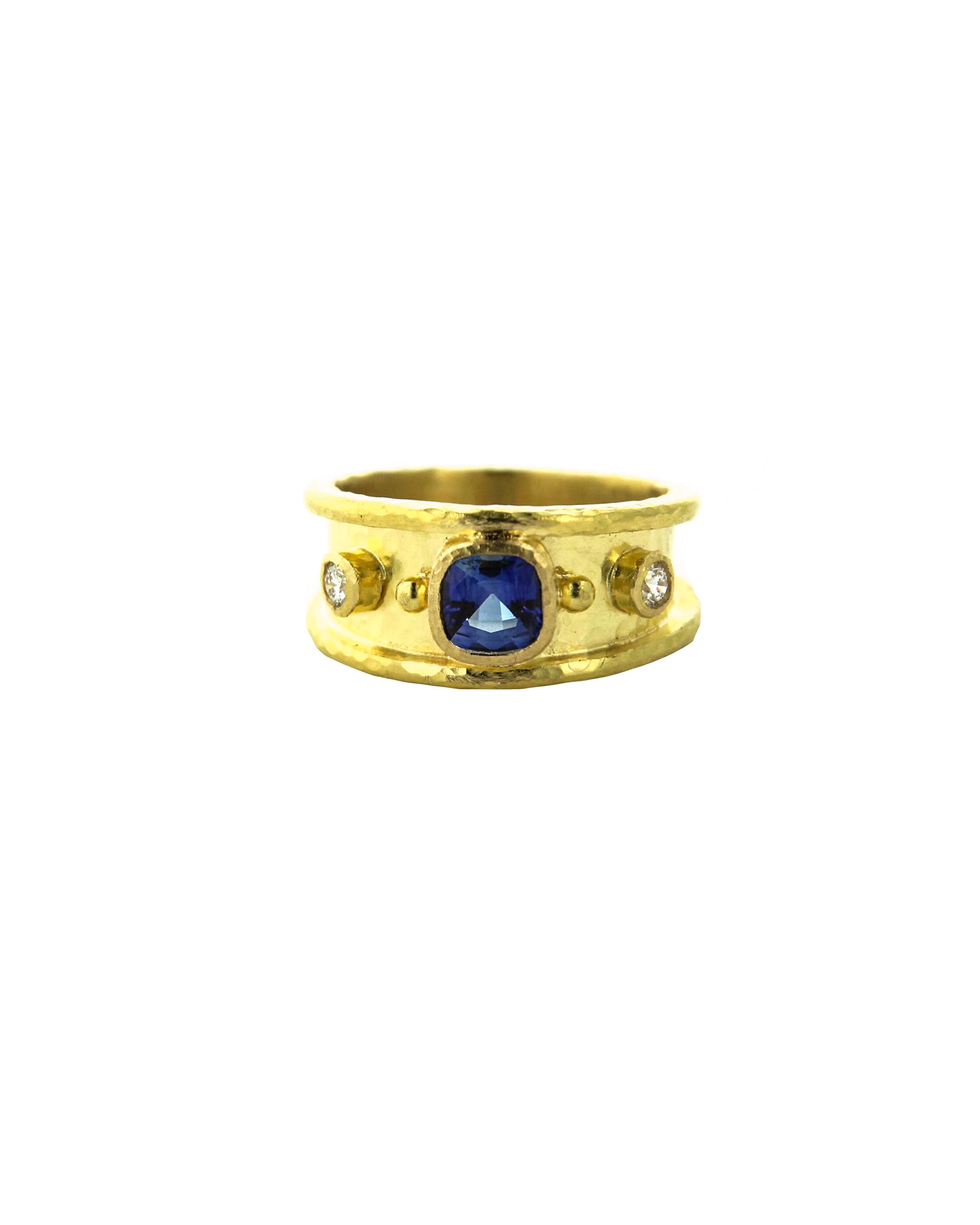 Blue Sapphire and Diamond Cigar Band
