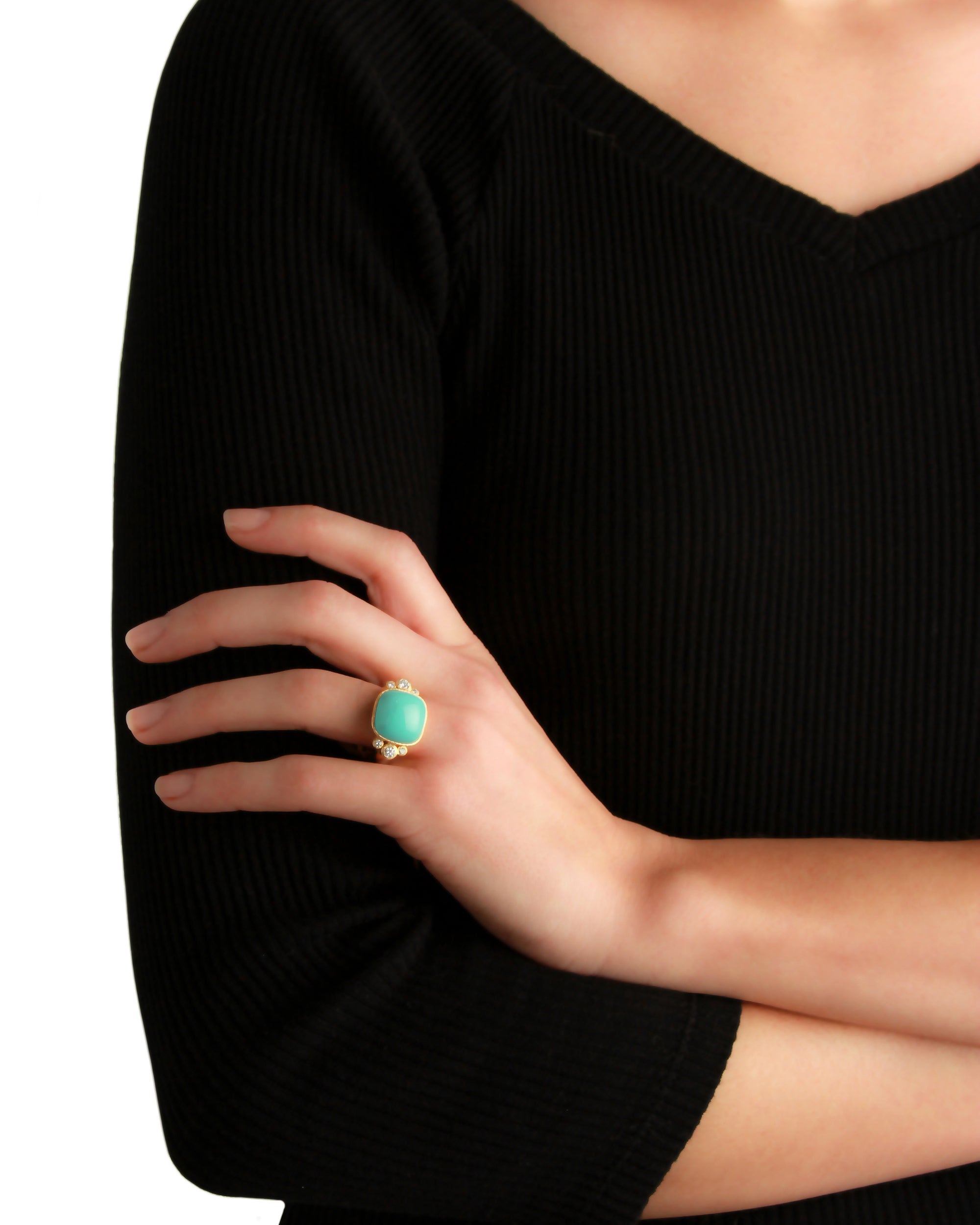 Turquoise and Diamond Ring