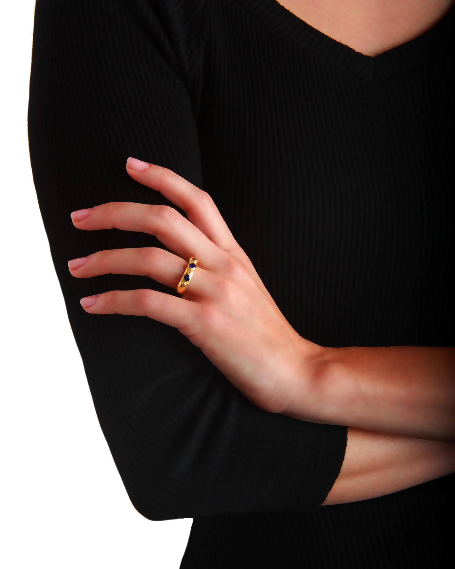 Blue Sapphire Stack Ring