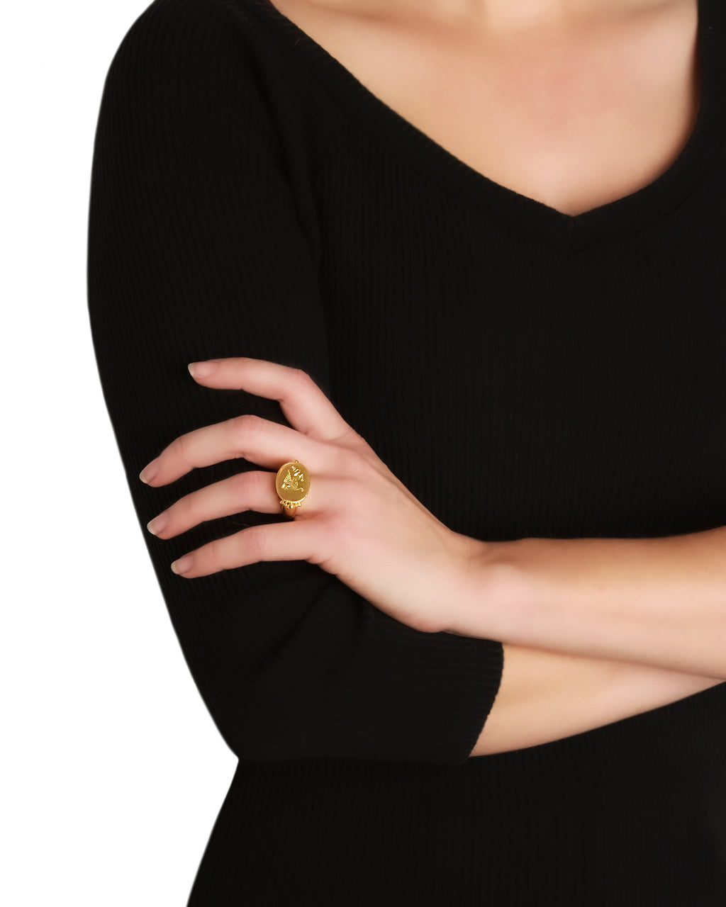 Gold 'Etruscan Sphinx' Ring