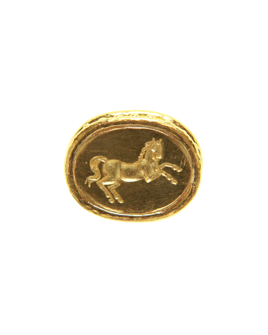 Gold 'Rearing Horse' Ring