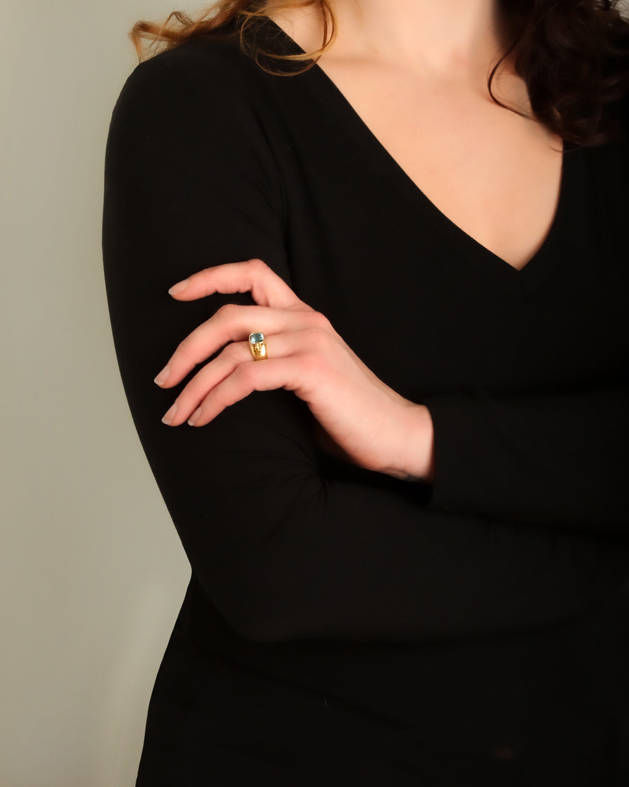 Aquamarine Ring in Bombe