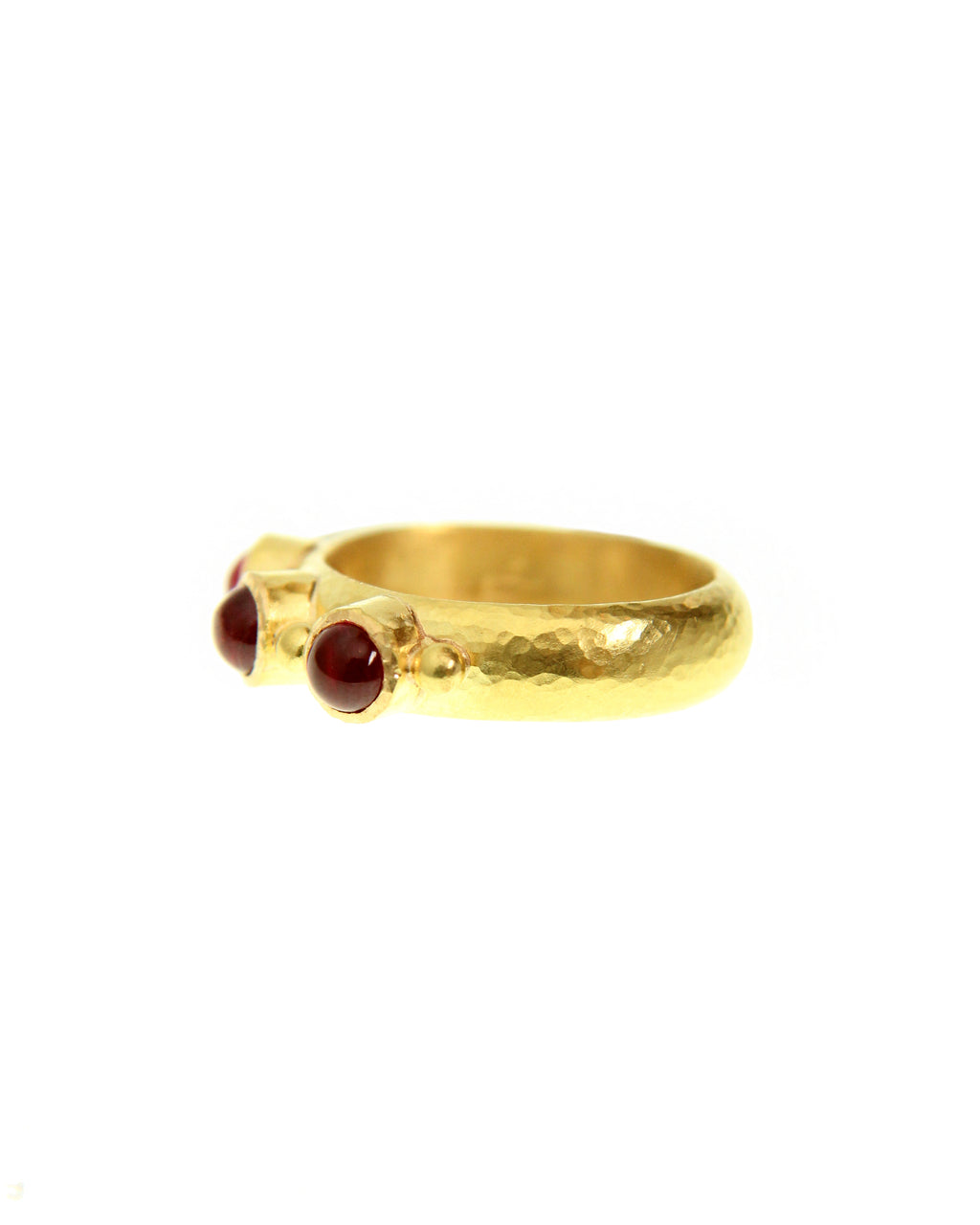 Round Cabochon Ruby Stack Ring